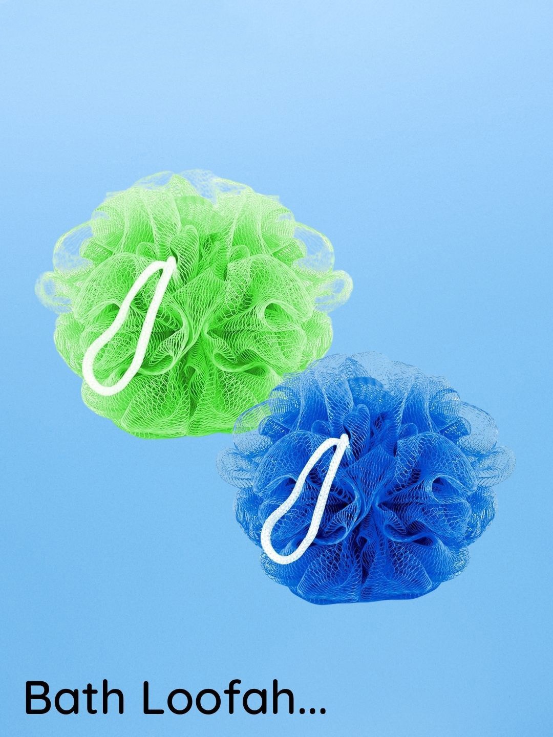 

Basicare Set Of 2 Bath Loofah Sponge- 40 g Each, Green