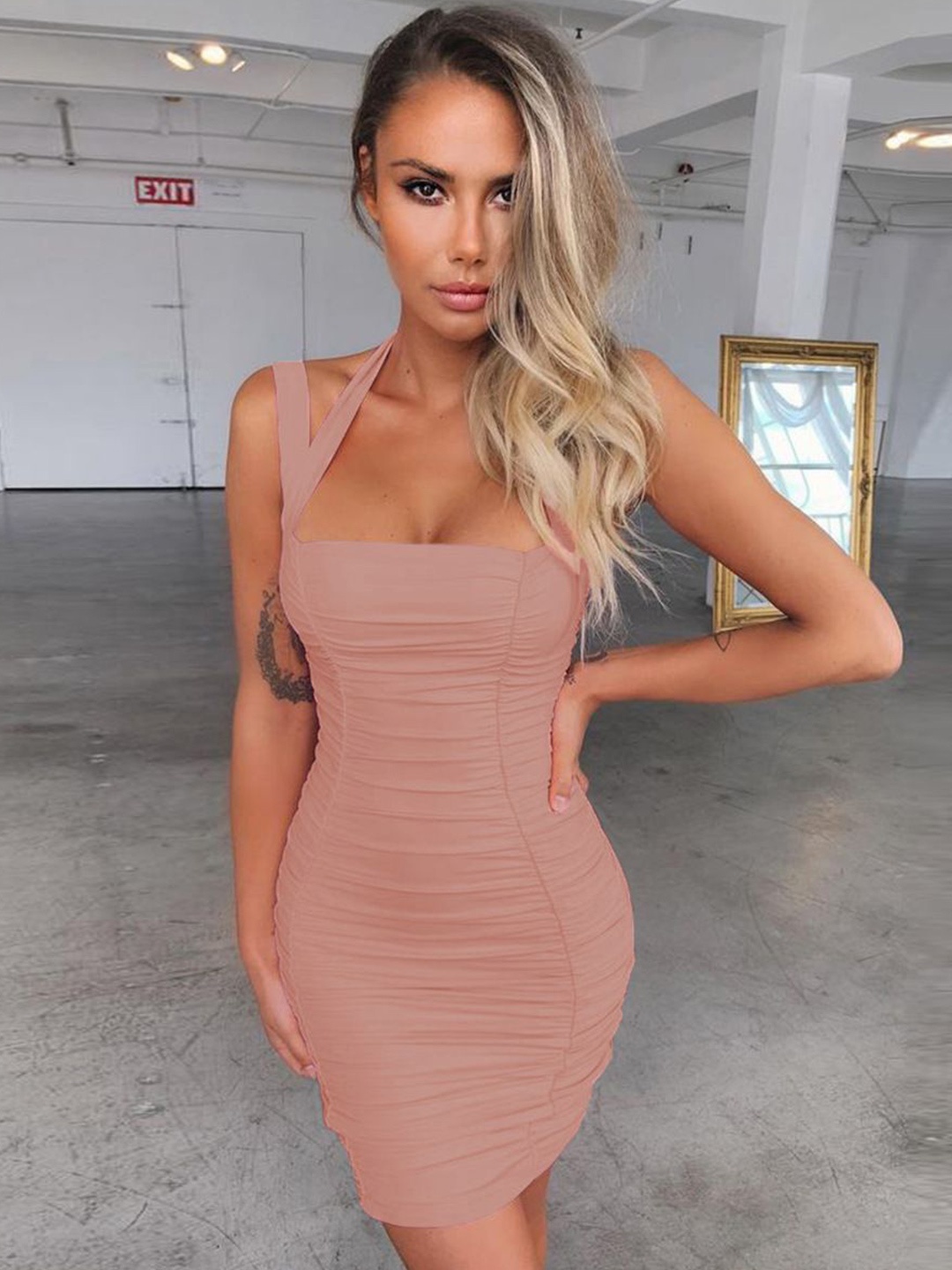 

StyleCast Bodycon Mini Dress, Peach