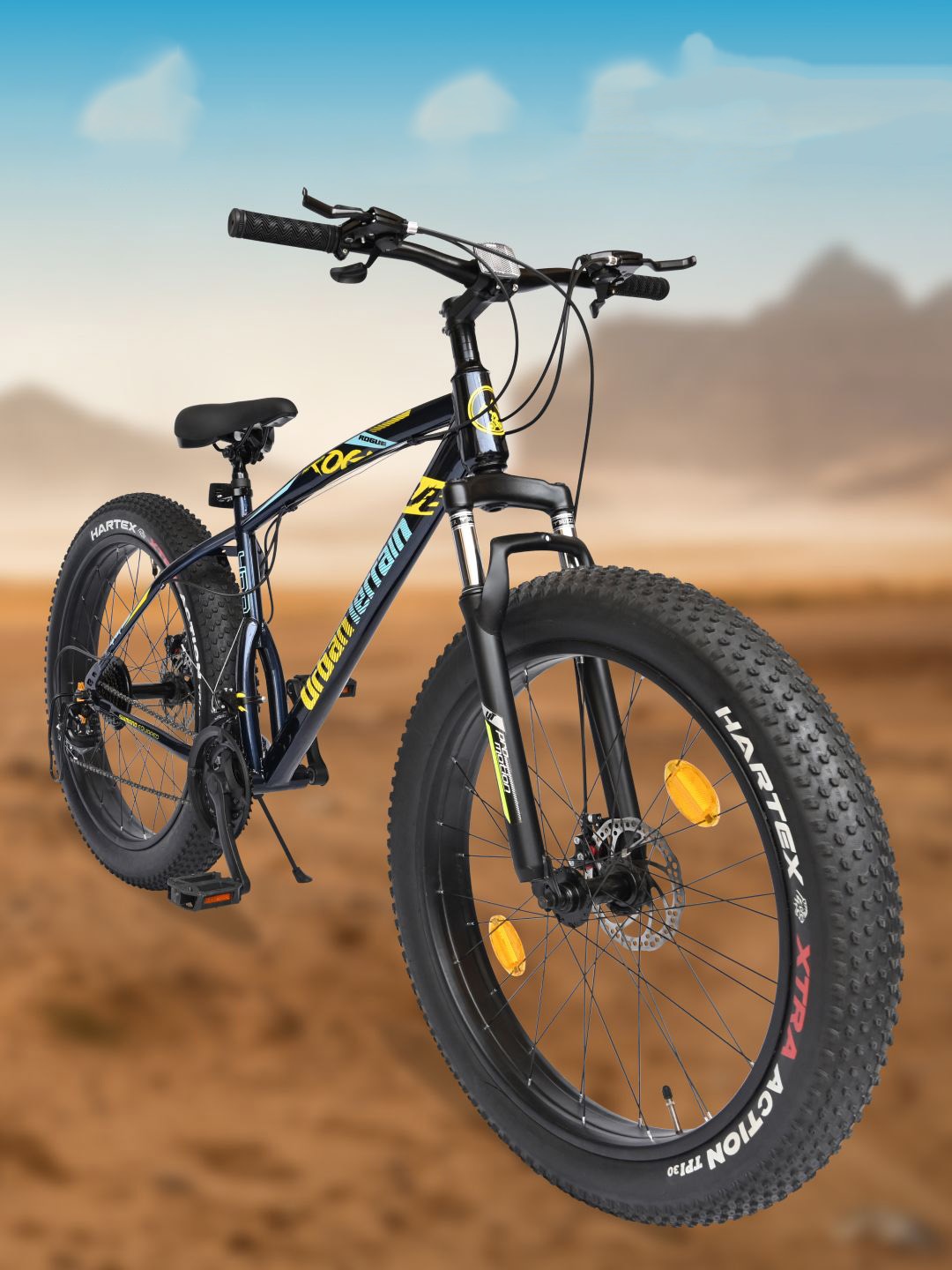 

URBAN TERRAIN Rogue Cycle 26T With Steel Frame, 21 Speed Shimano Gear Mountain Bicycle, Blue
