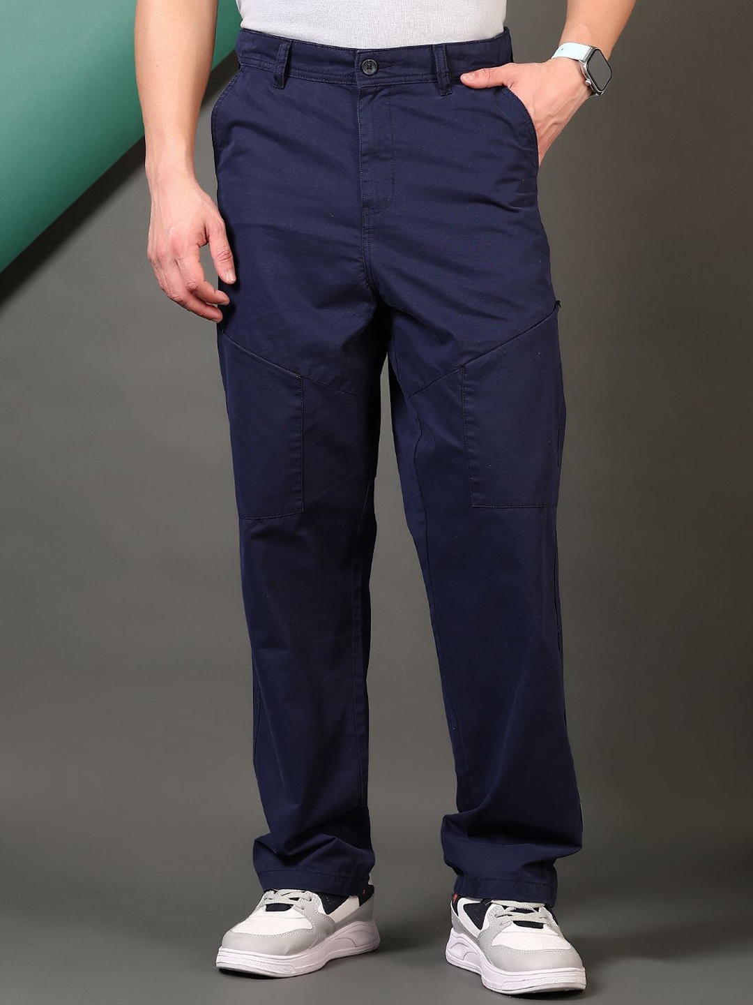 

V-Mart Men Trousers, Navy blue