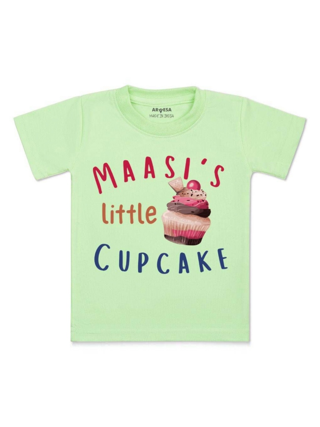 

Arvesa Kids Maasi Little Cupcake Printed Tshirt, Green