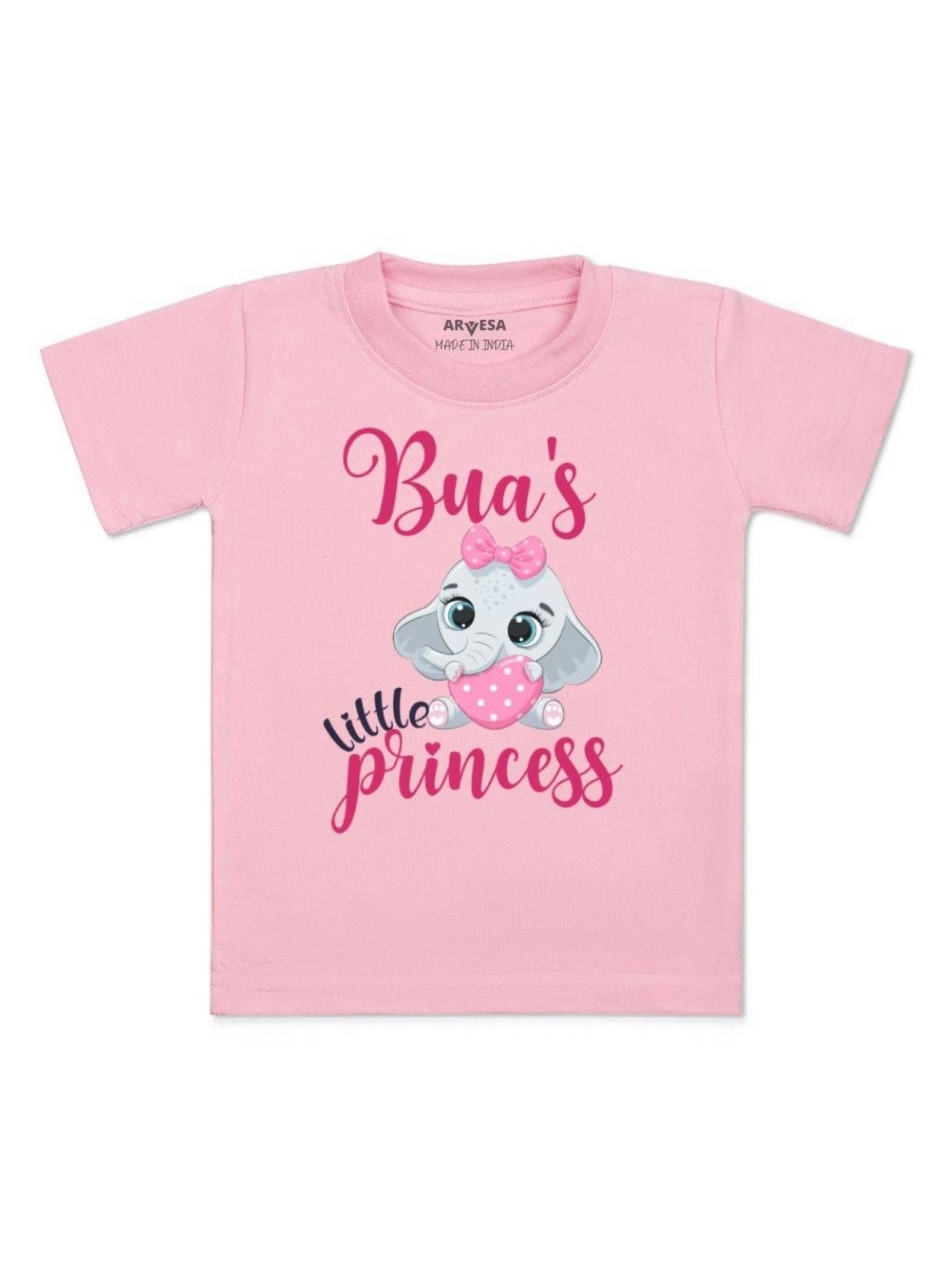 

Arvesa Kids Bua Little Princess Printed Tshirt, Pink