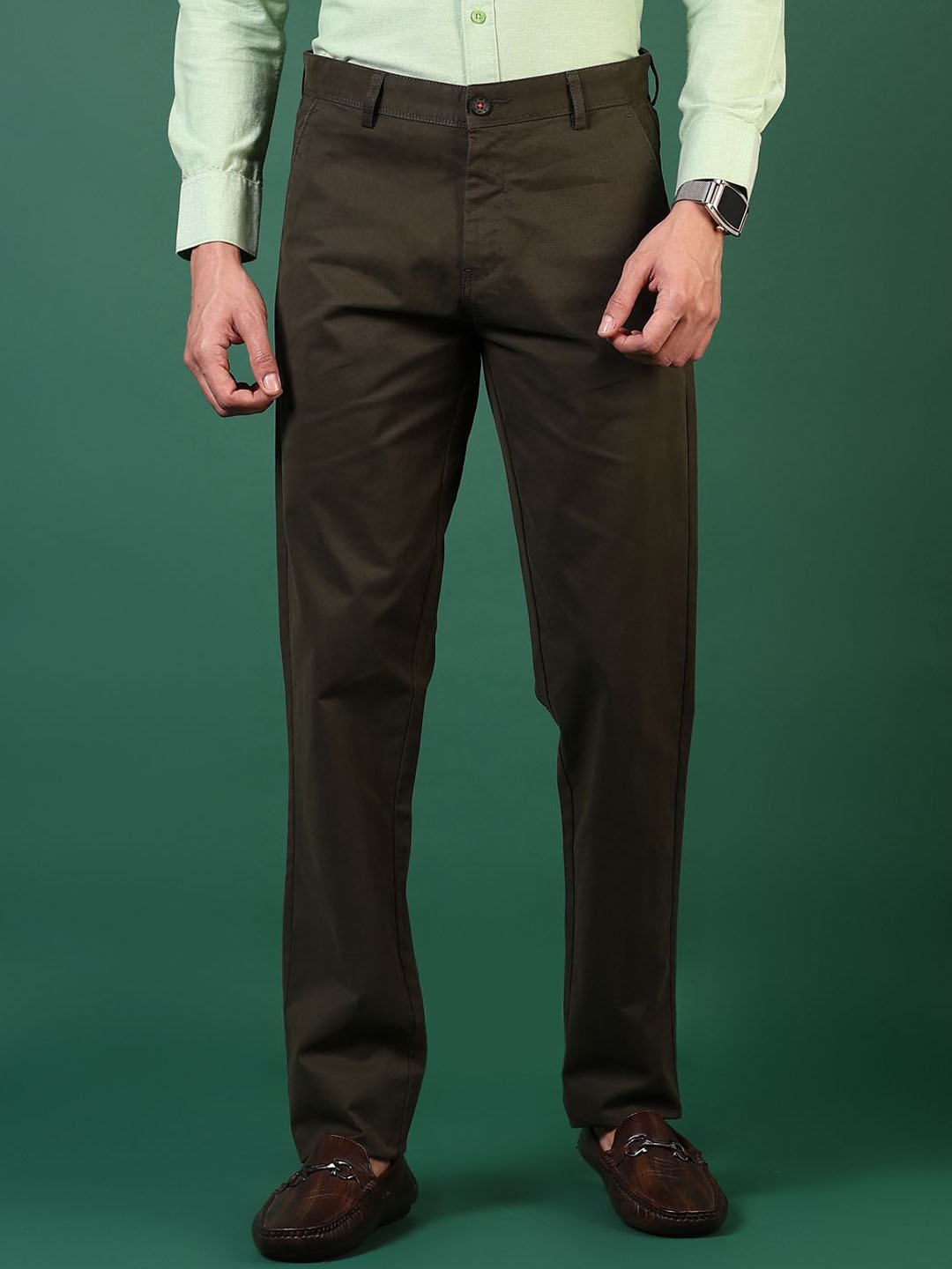 

V-Mart Men Chinos Trousers, Olive