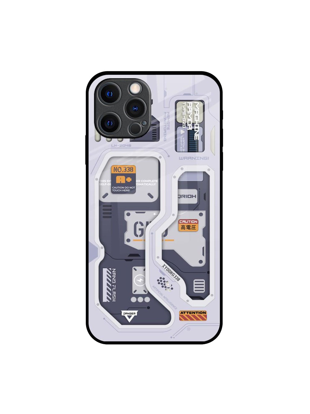 

QRIOH Typography Printed iPhone 12 Pro Max Back Case Mobile Accessories, Grey