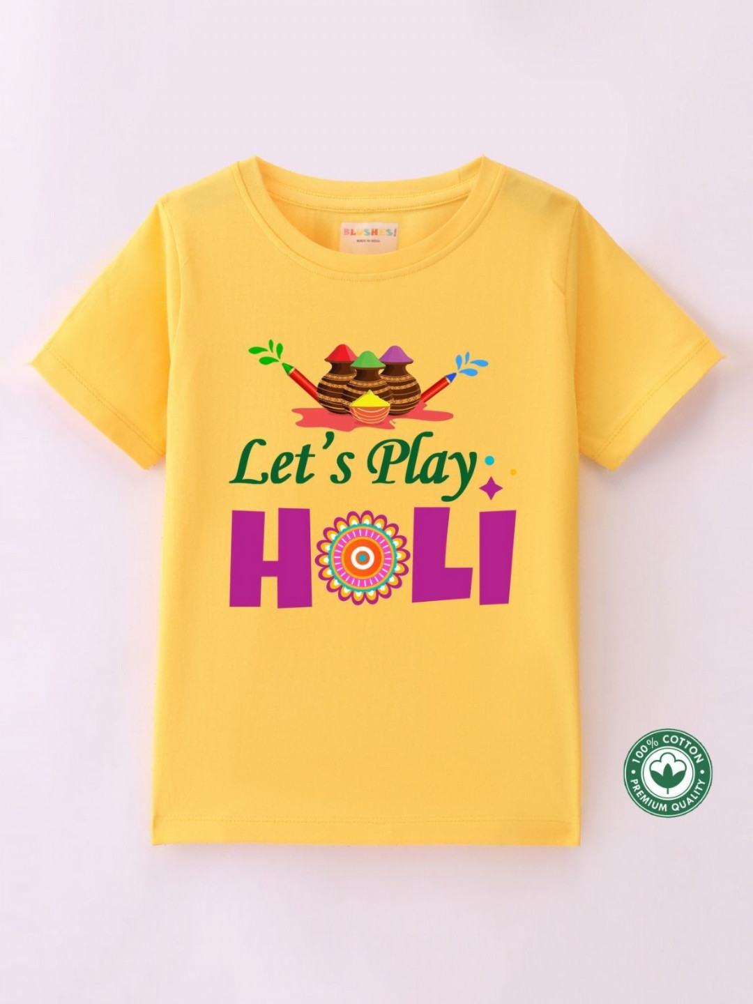 

BLUSHES Kids Printed T-shirt, Yellow