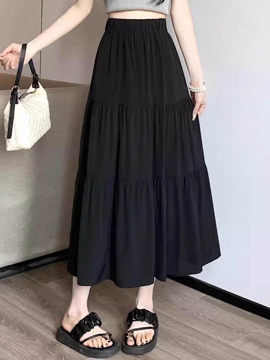 

StyleCast A-Line Midi Skirt, Black