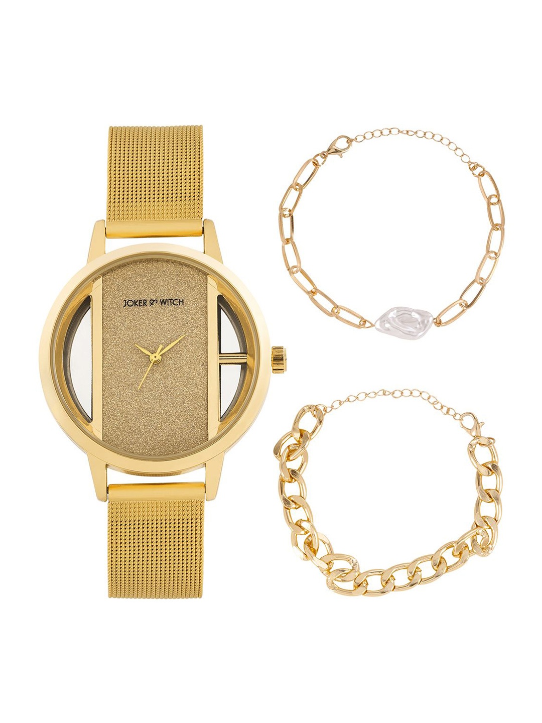 

JOKER & WITCH Women Celeste Vibe Watch Bracelet Stack Gift Set, Gold