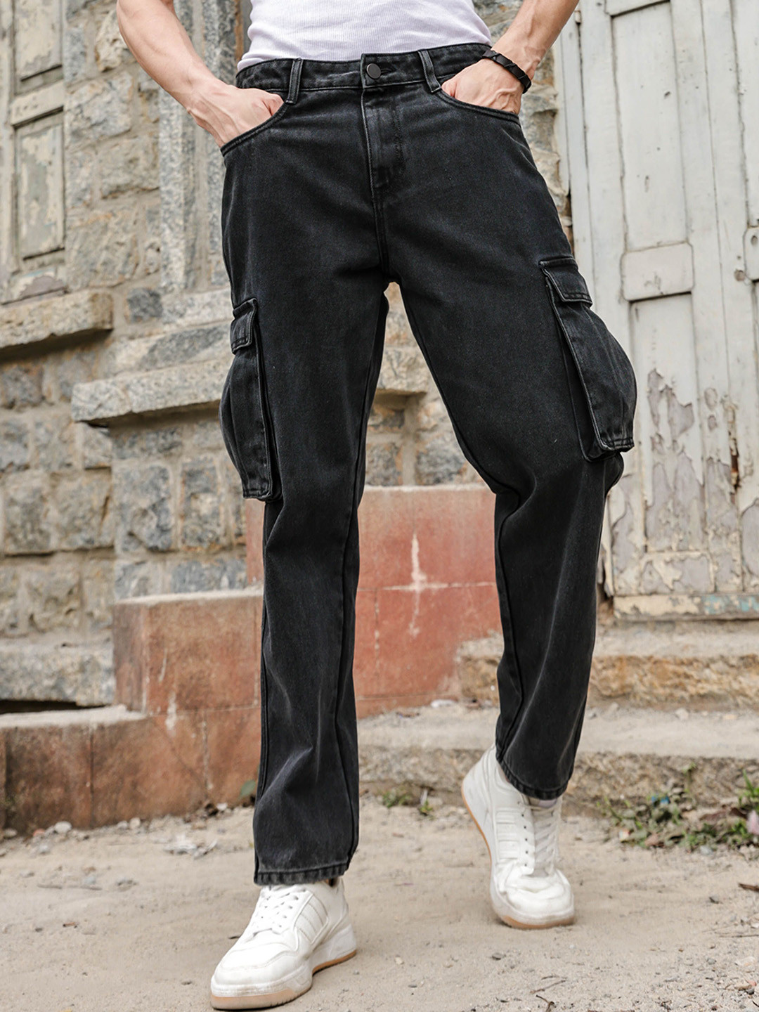 

W.T.F - Witnessing True Fashion Men Comfort Relaxed Fit Mildly Distressed Jeans, Black