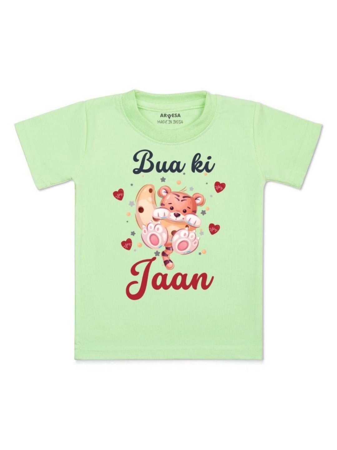 

Arvesa Kids Bua Ki Jaan Printed Tshirt, Green