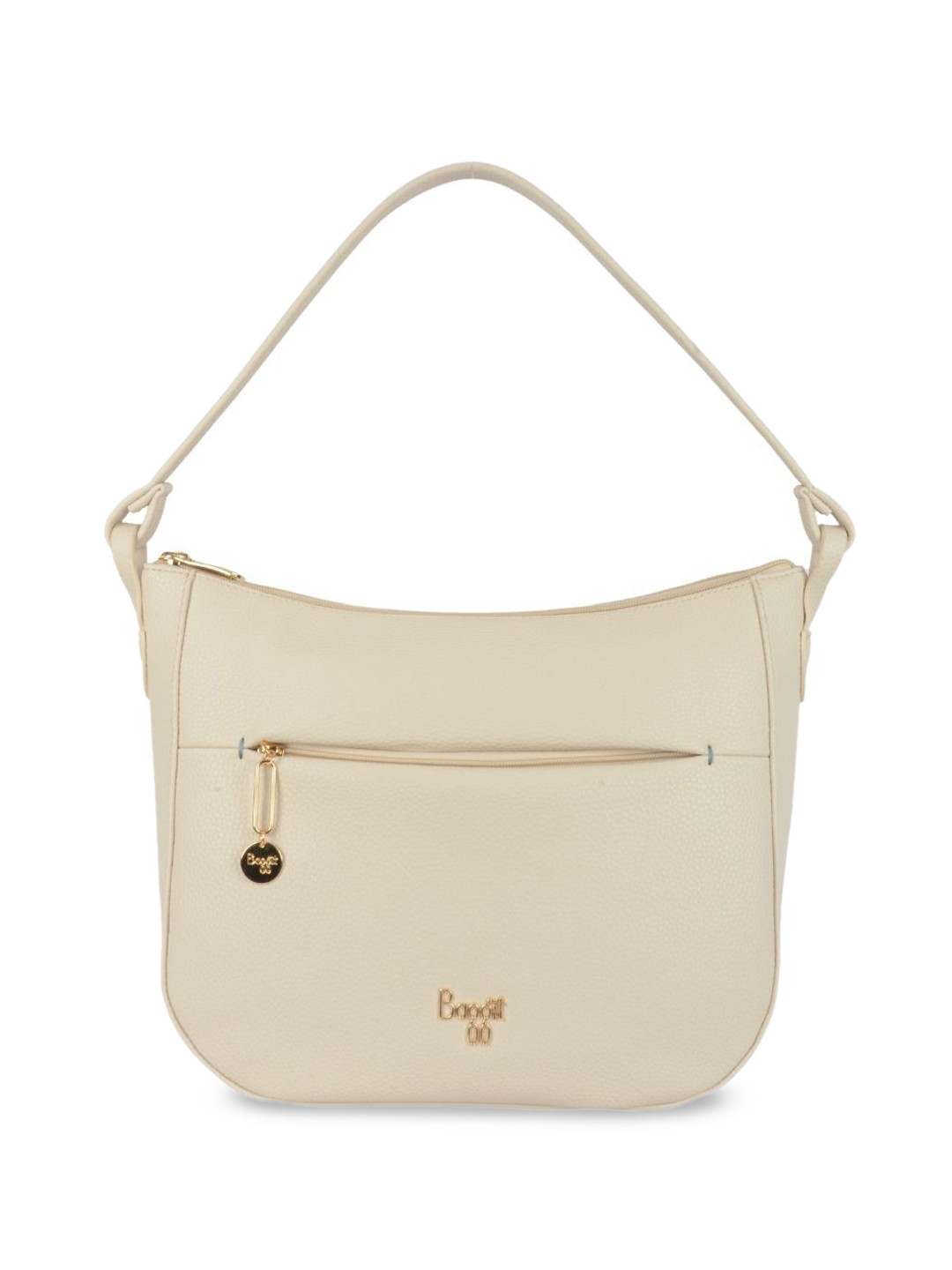 

Baggit PU Structured Hobo Bag with Tasselled, Grey