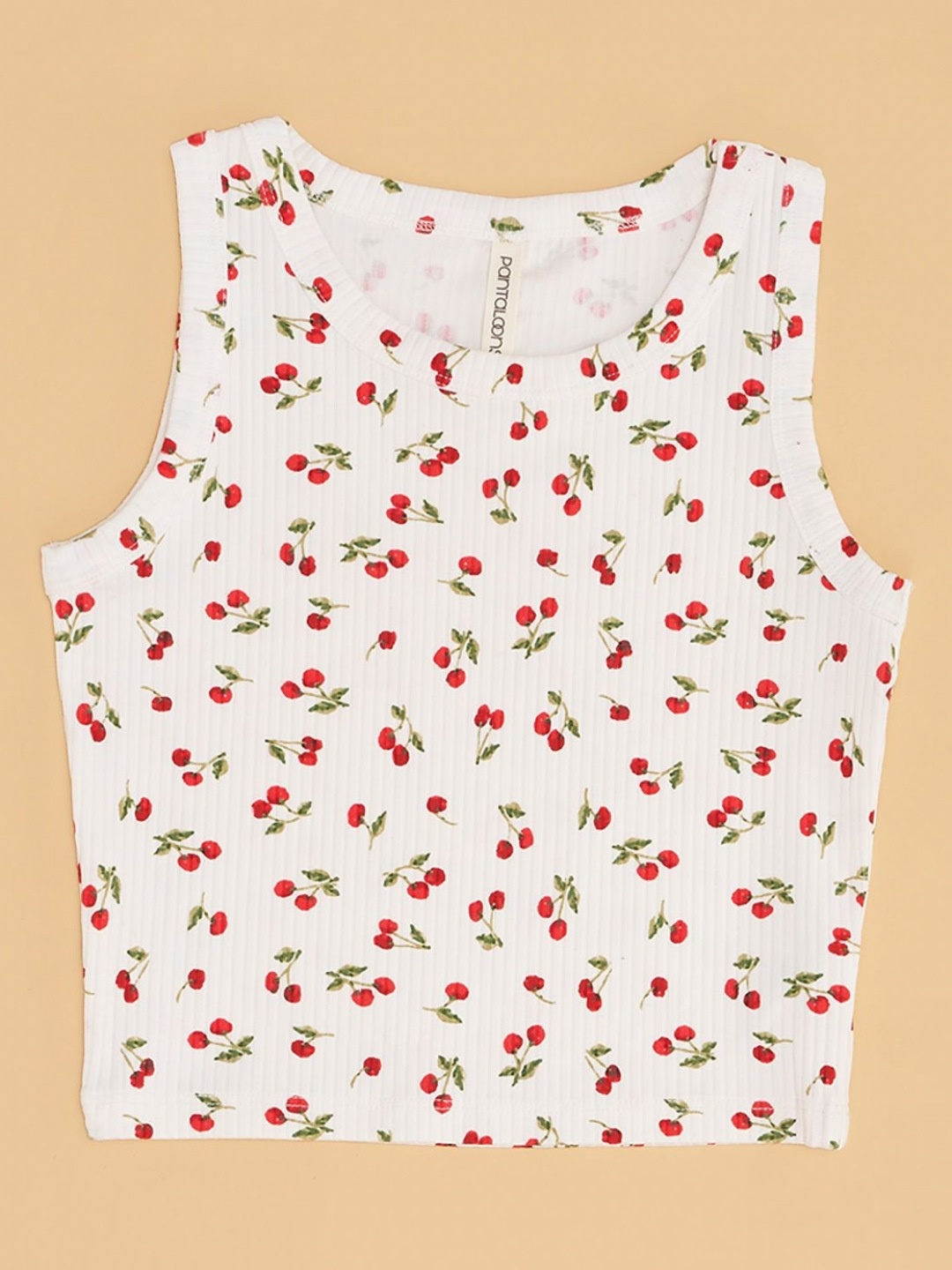 

Pantaloons Junior Girls Floral Applique T-shirt, White
