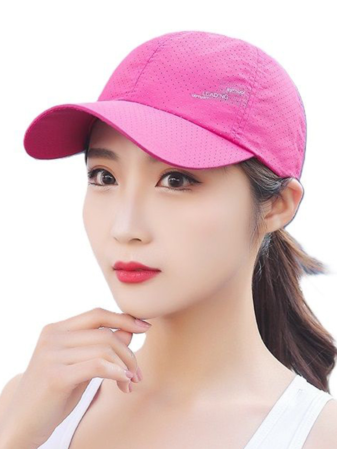 

Alexvyan Women Breathable Cricket and Baseball Sports Cap, Pink