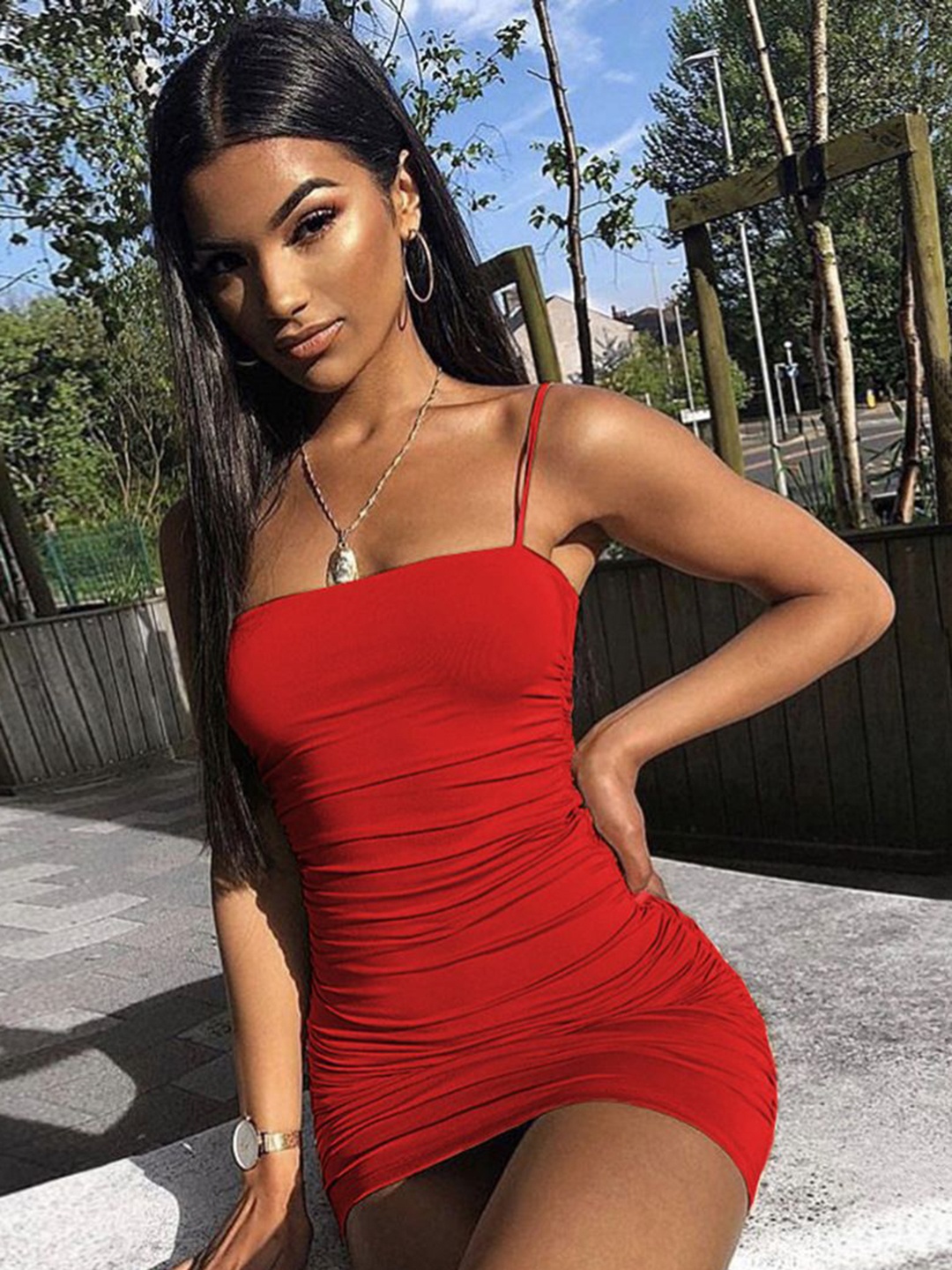 

StyleCast Bodycon Mini Dress, Red