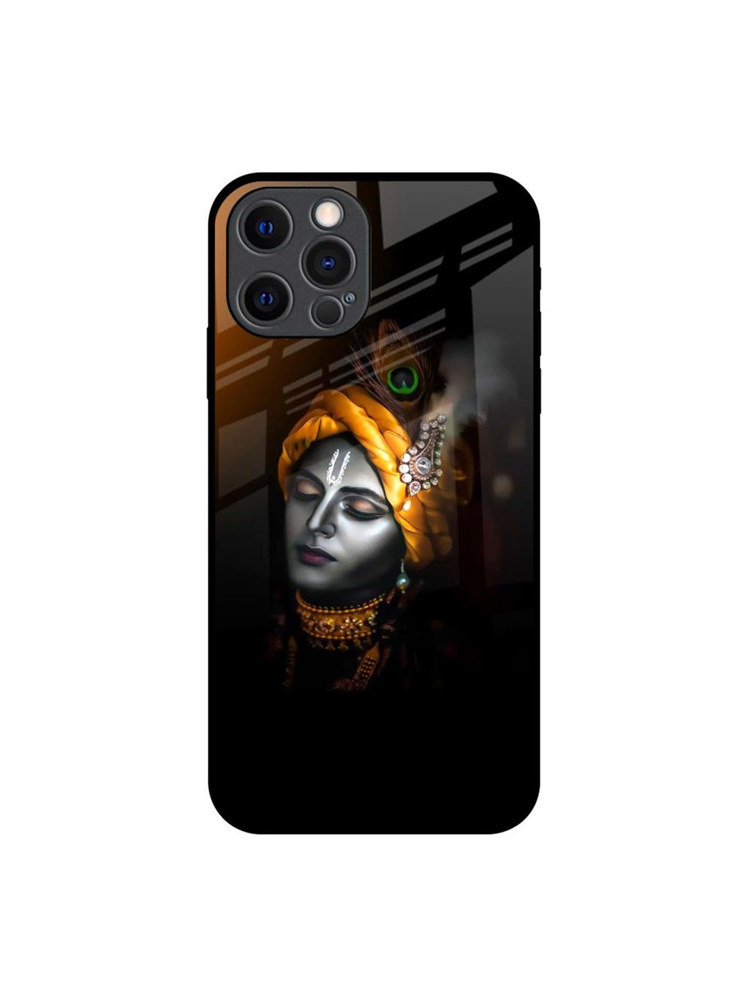 

QRIOH Quirky Printed iPhone 12 Pro Back Case Mobile Accessories, Black