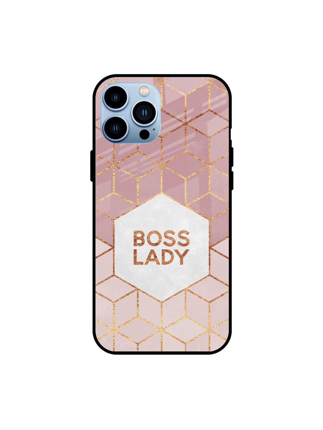 

QRIOH Quirky Printed iPhone 13 Pro Back Case Mobile Accessories, Pink