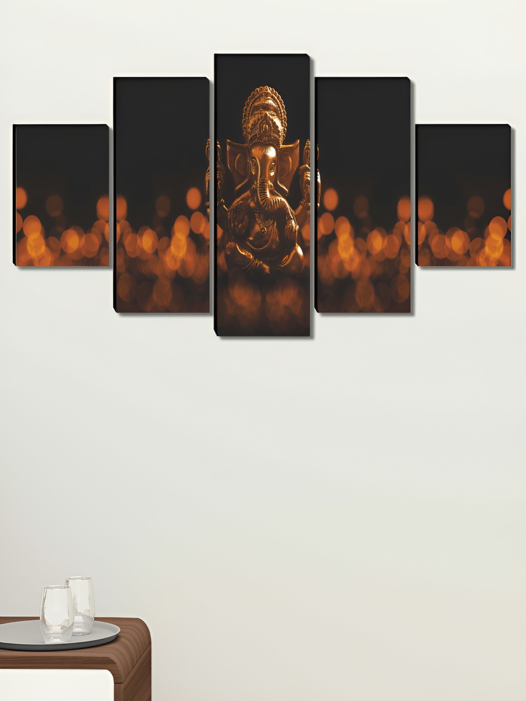 

Aura Black & Beige 5 Piece Wood Religious Wall Paintings