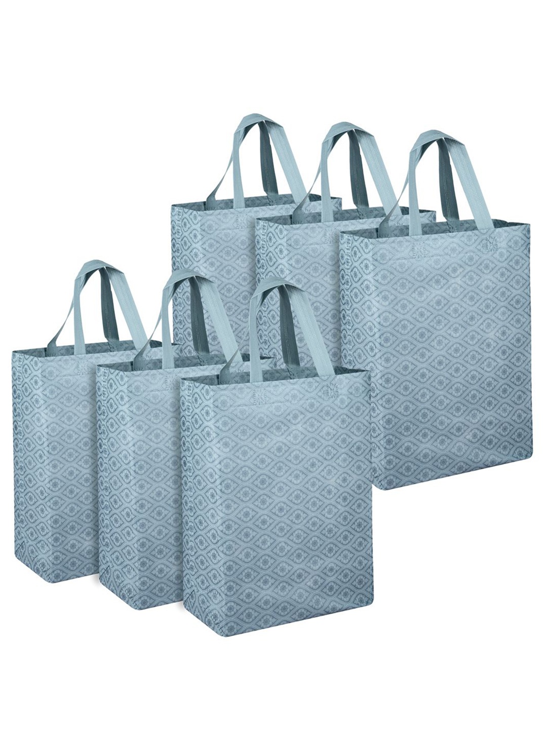 

Kuber Industries Printed Bucket Handheld Bag with Tasselled, Grey