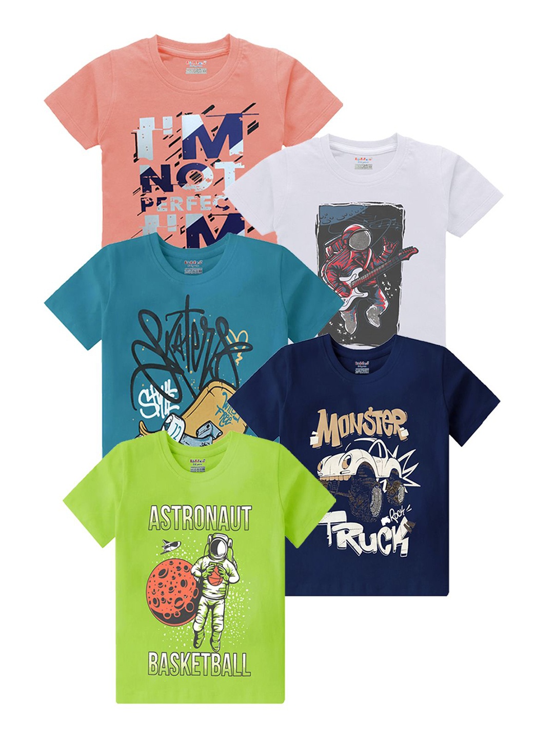 

Kiddeo Boys 5 Printed T-shirt, Multi