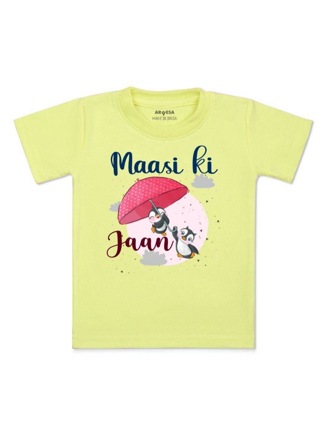 

Arvesa Kids Maasi Ki Jaan Printed Tshirt, Yellow