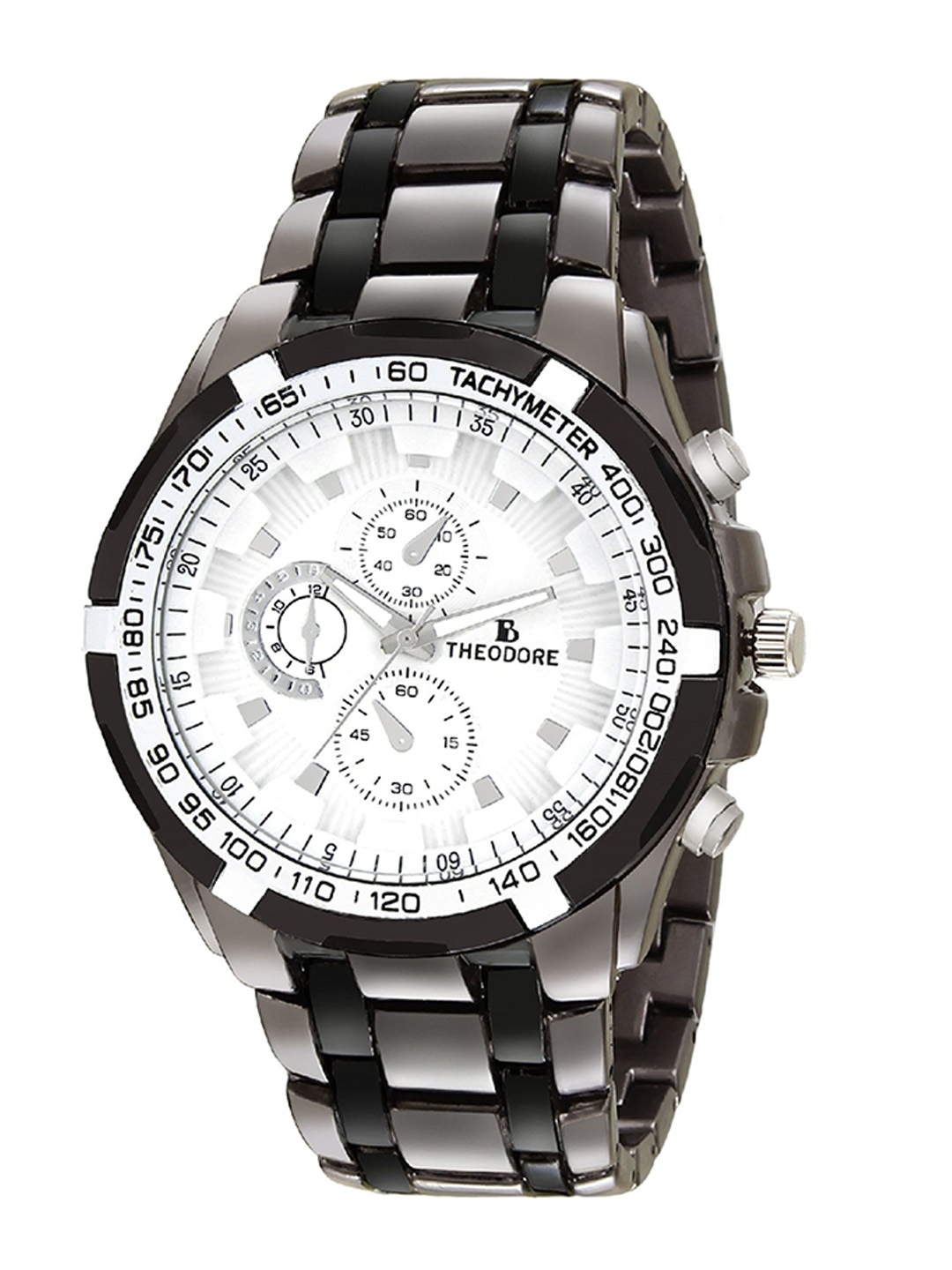 

THEODORE Men Dial & Bracelet Style Straps Analogue Watch TD16093, White