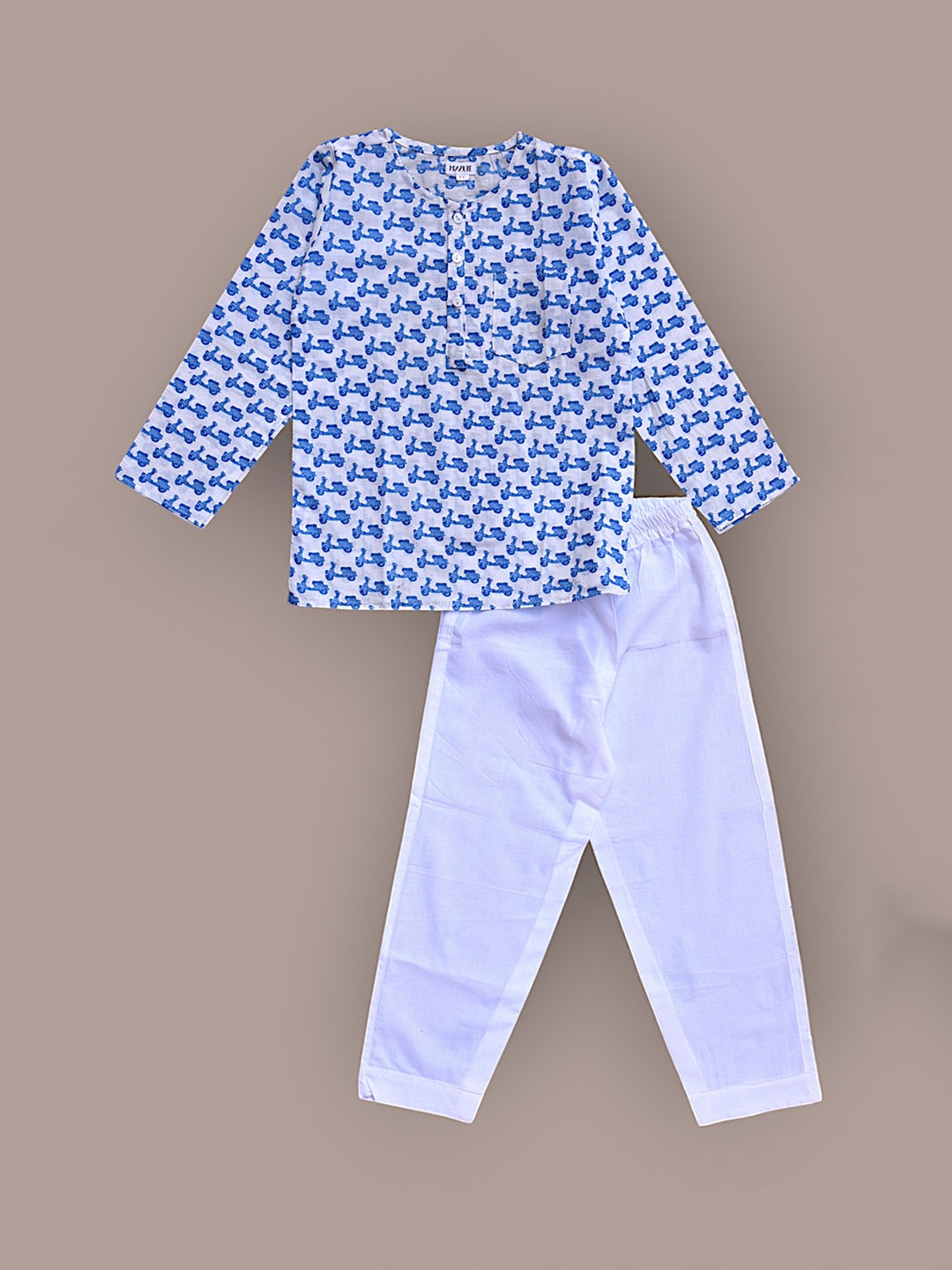 

MYZUIE Unisex Kids Printed Night suit, Blue