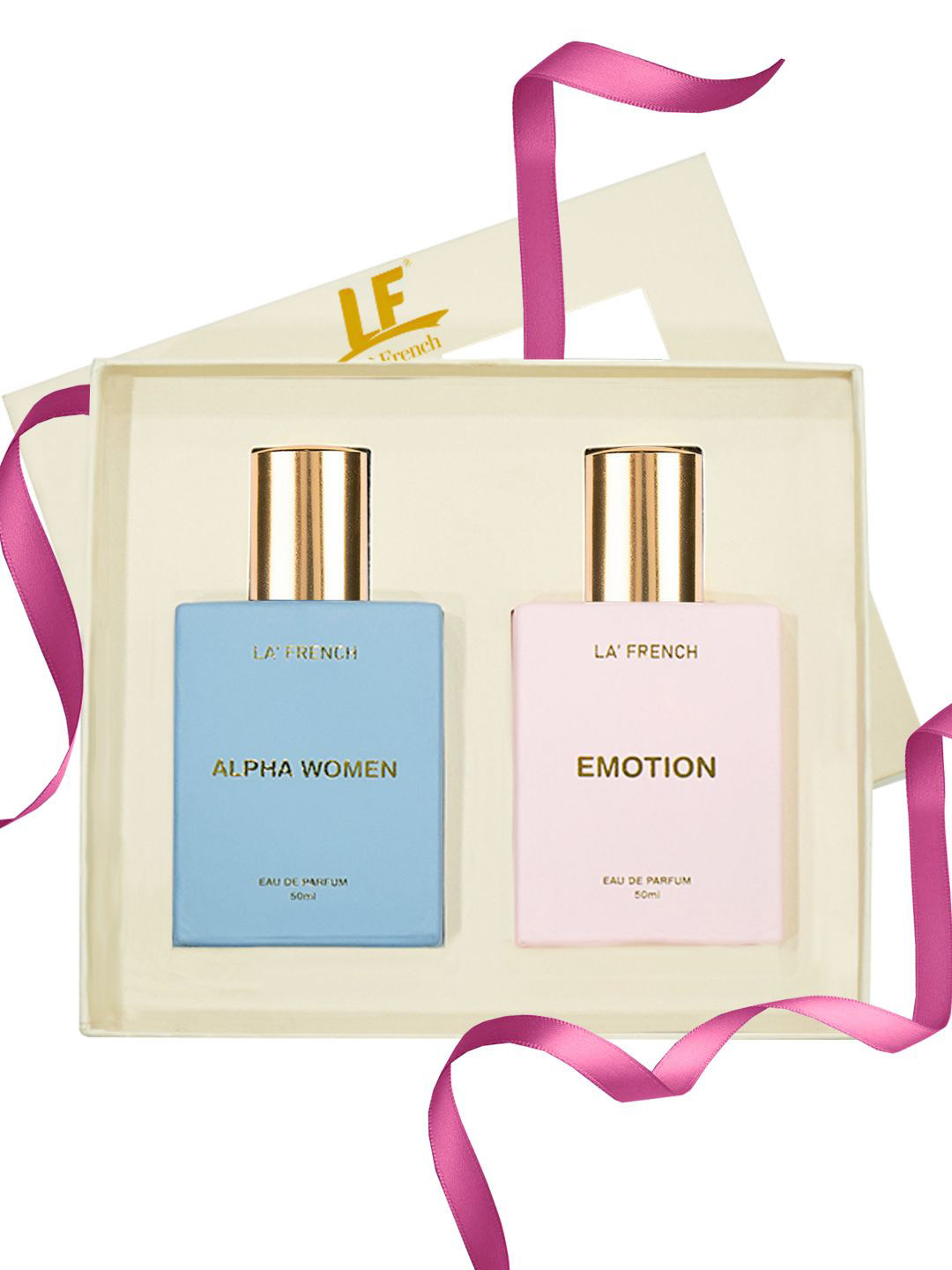 

La French Set Of 2 Alpha Women & Emotion Women Fragrance Gift Set - 50ml Each, Cream