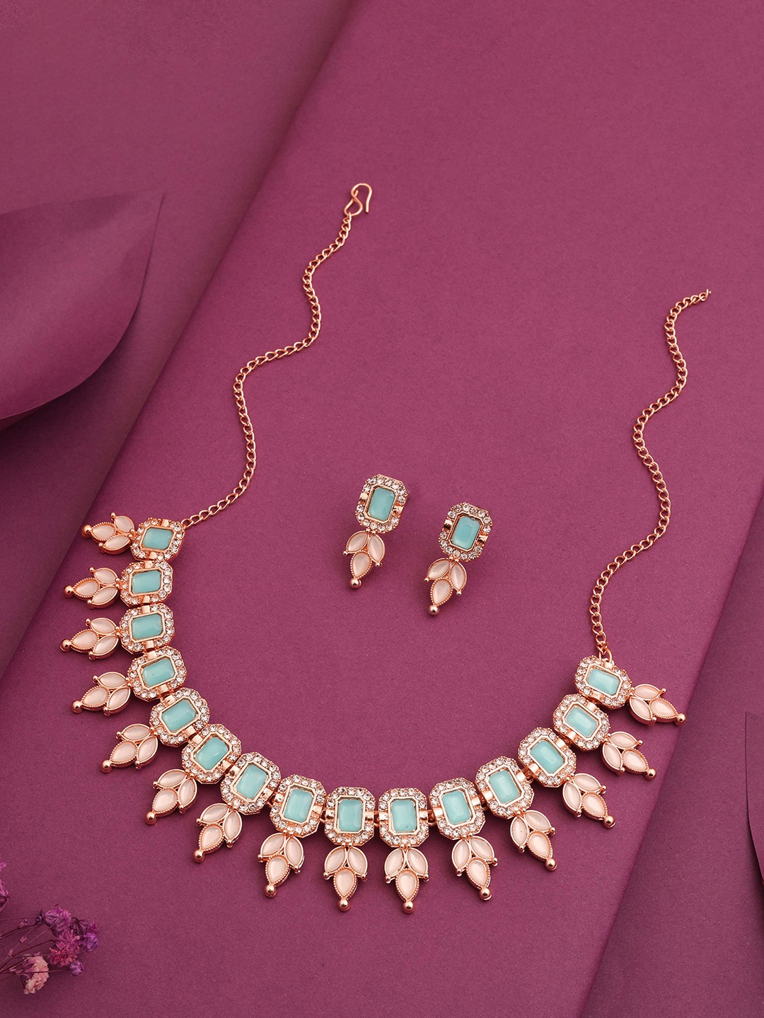 

Anouk Gold-Plated Artificial Stone Studded Jewellery Set