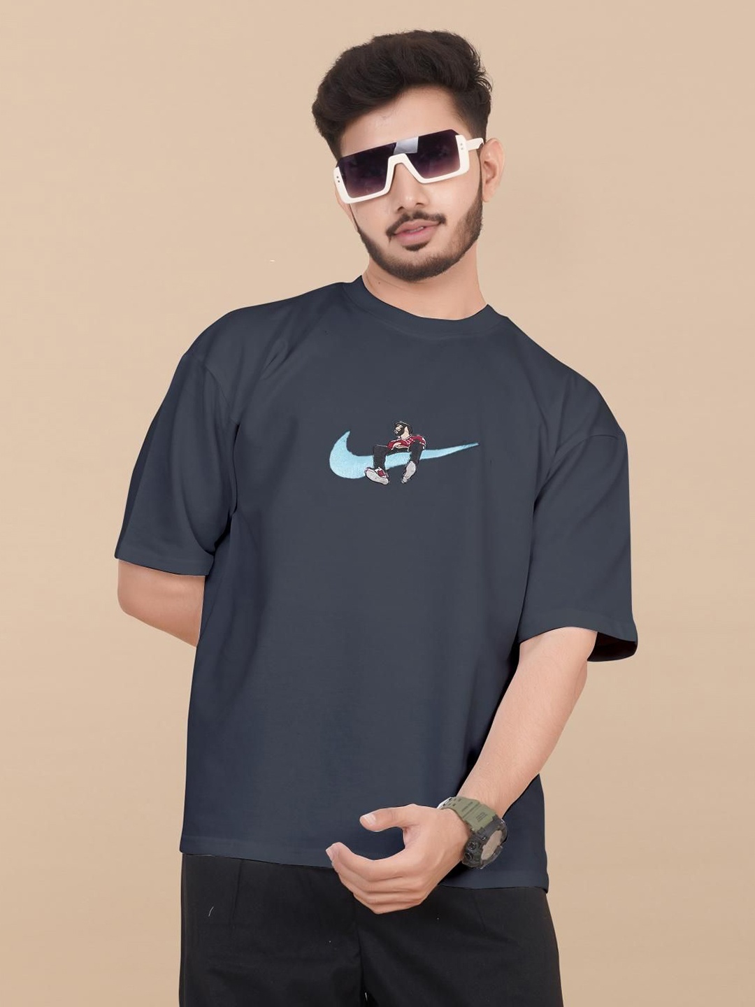 

Moda Rapido Men Printed Pockets T-shirt, Grey