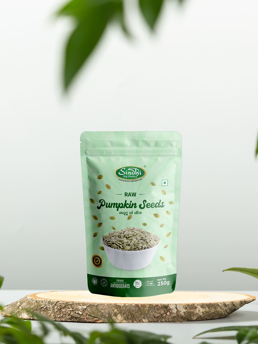 

SINDHI Dry Fruits Raw Pumpkin Seeds 250g, Green