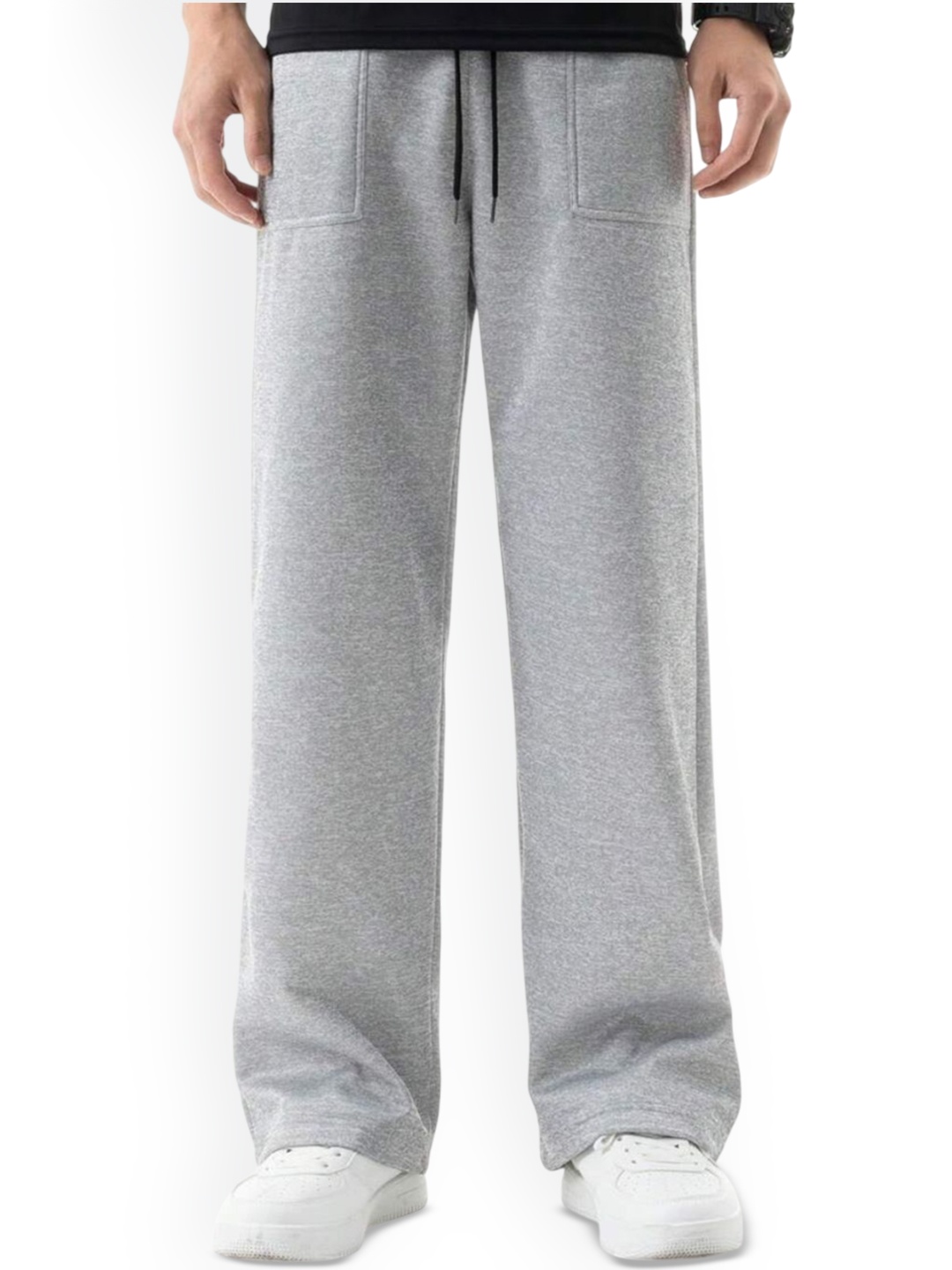 

THE BEETEL HOUSE Men Relaxed Loose Fit Easy Wash Trousers, Silver