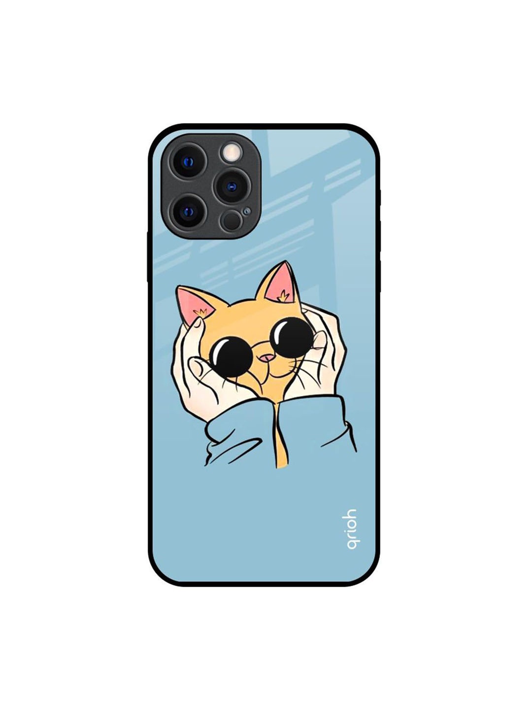 

QRIOH Quirky Printed iPhone 12 Pro Back Case Mobile Accessories, Blue