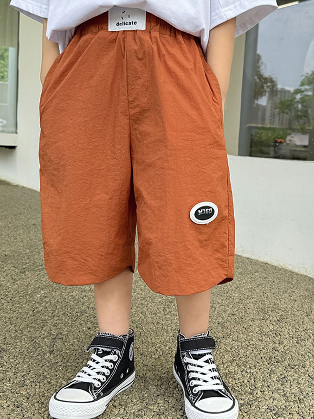 

LULU & SKY Boys Loose Fit Shorts, Orange