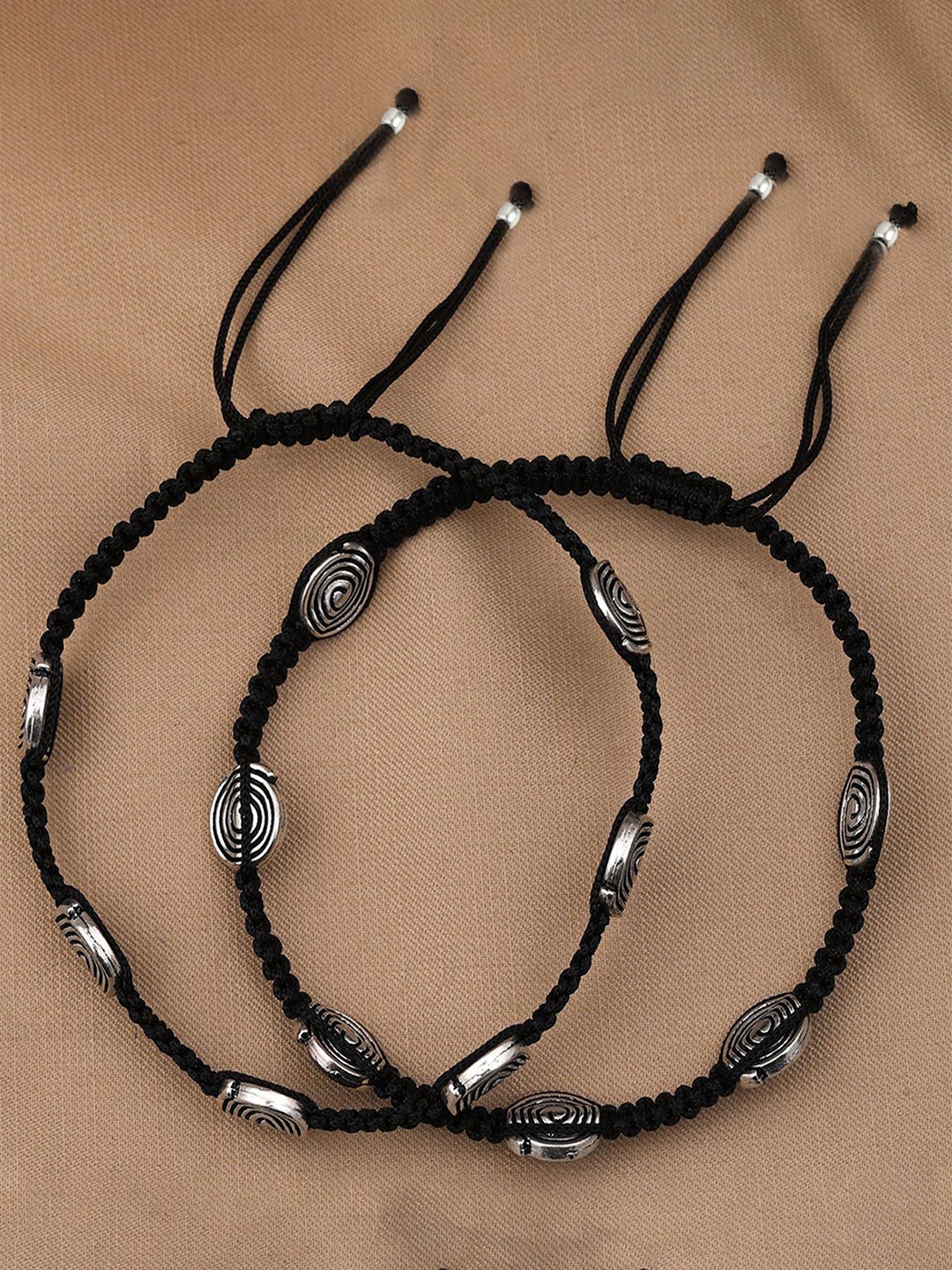 

VAMA Set Of 2 Sterling Silver-Plated Anklet