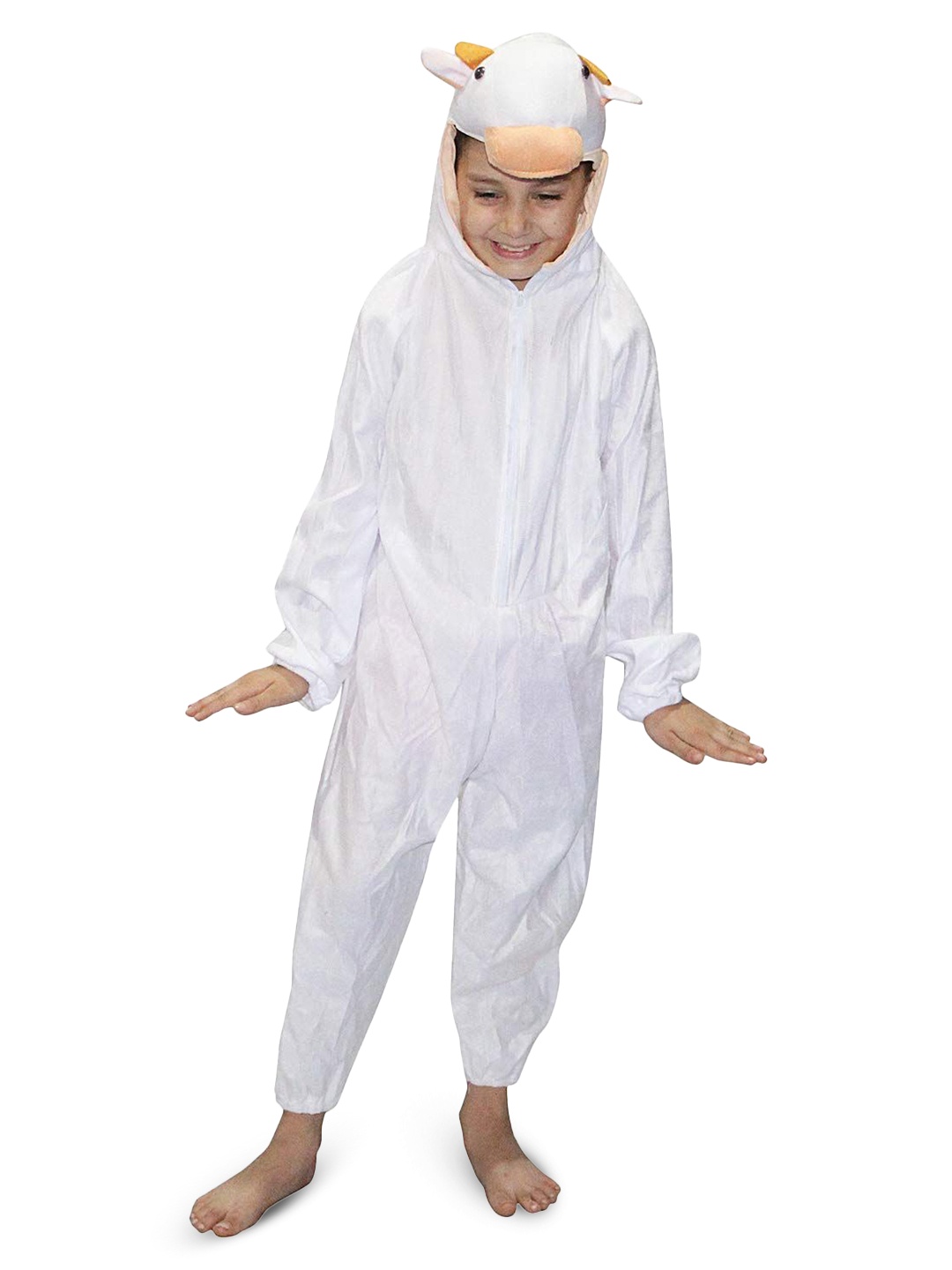 

Kaku Fancy Dresses Kids Calf Farm Animal Costume Set, White