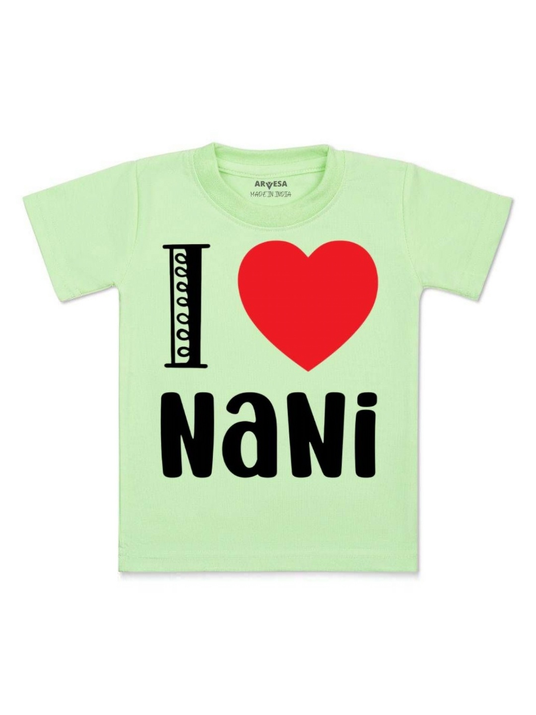 

Arvesa Kids I Love Nani Printed Tshirt, Green