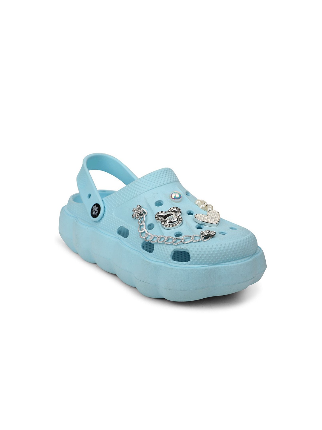 

Liberty Women Embellished Rubber Clogs, Blue