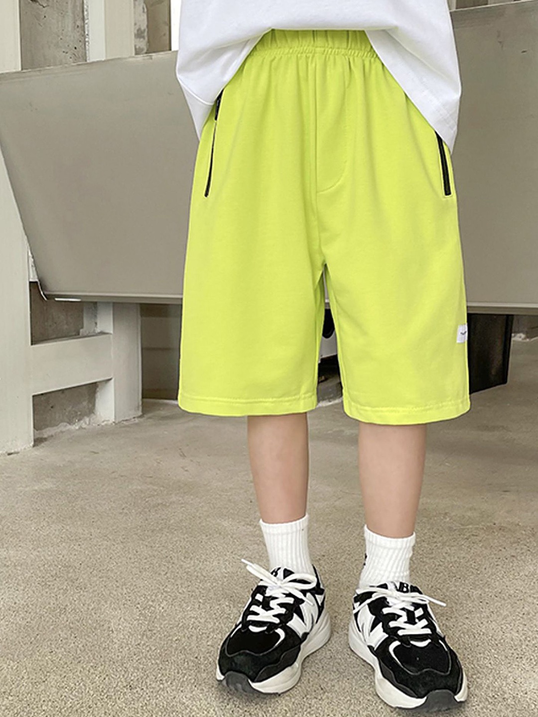 

LULU & SKY Boys High-Rise Shorts, Yellow
