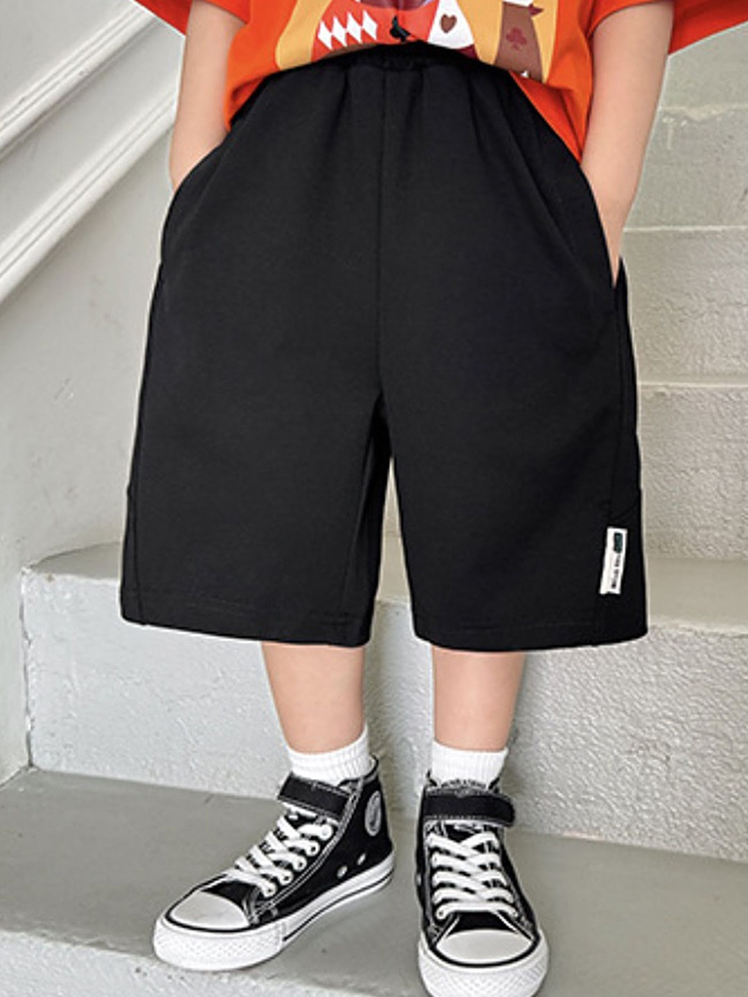

LULU & SKY Boys Loose Fit Shorts, Black