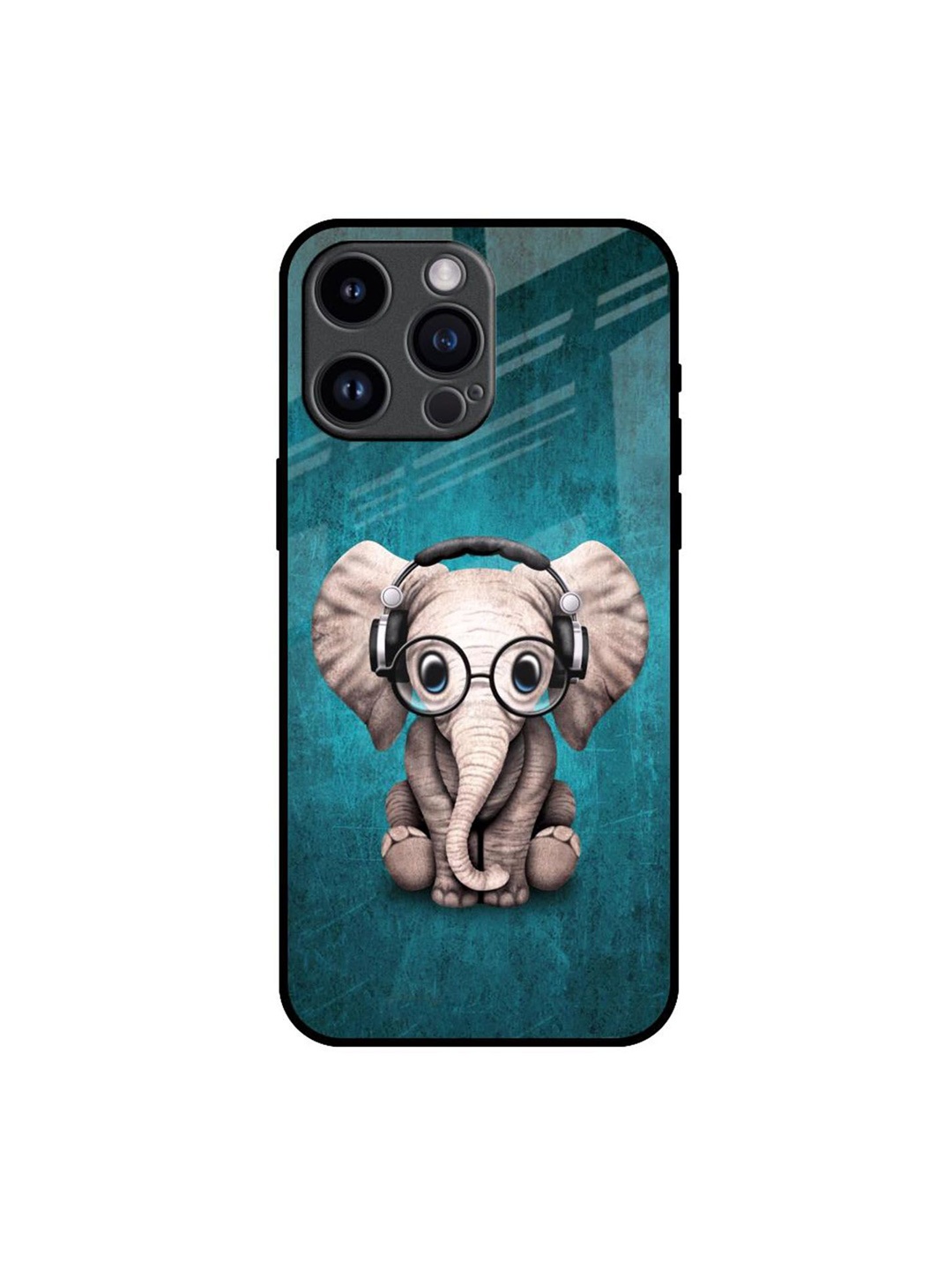 

QRIOH Adorable Baby Elephant Printed iPhone 14 Pro Max Back Case, Blue