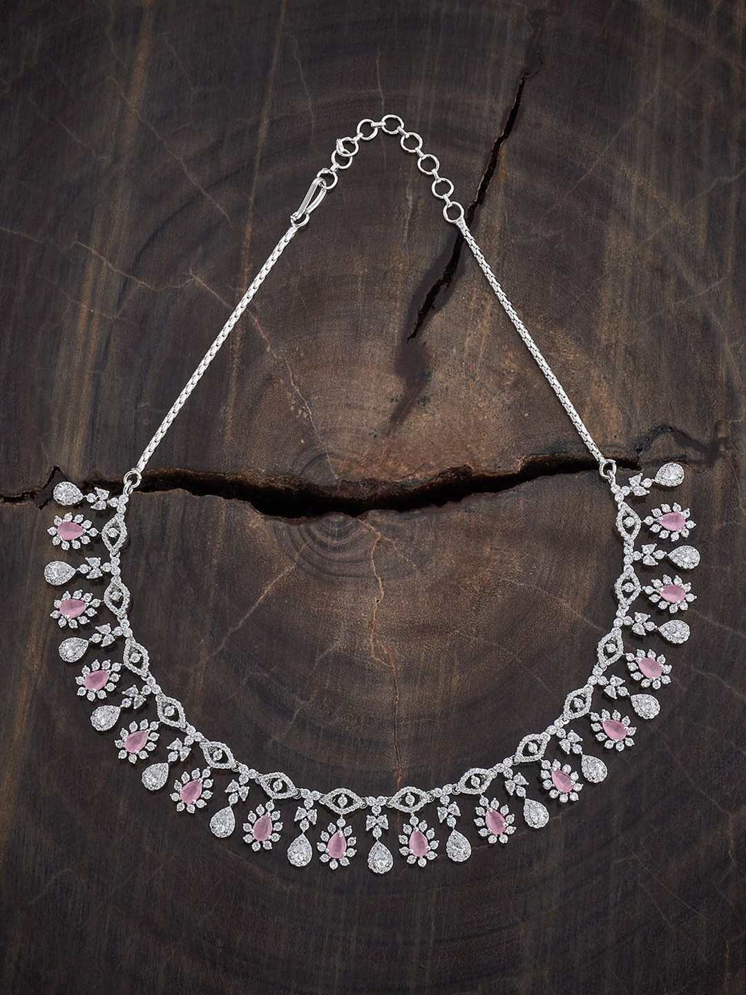 

Kushal's Fashion Jewellery Copper Rhodium-Plated Necklace, Silver