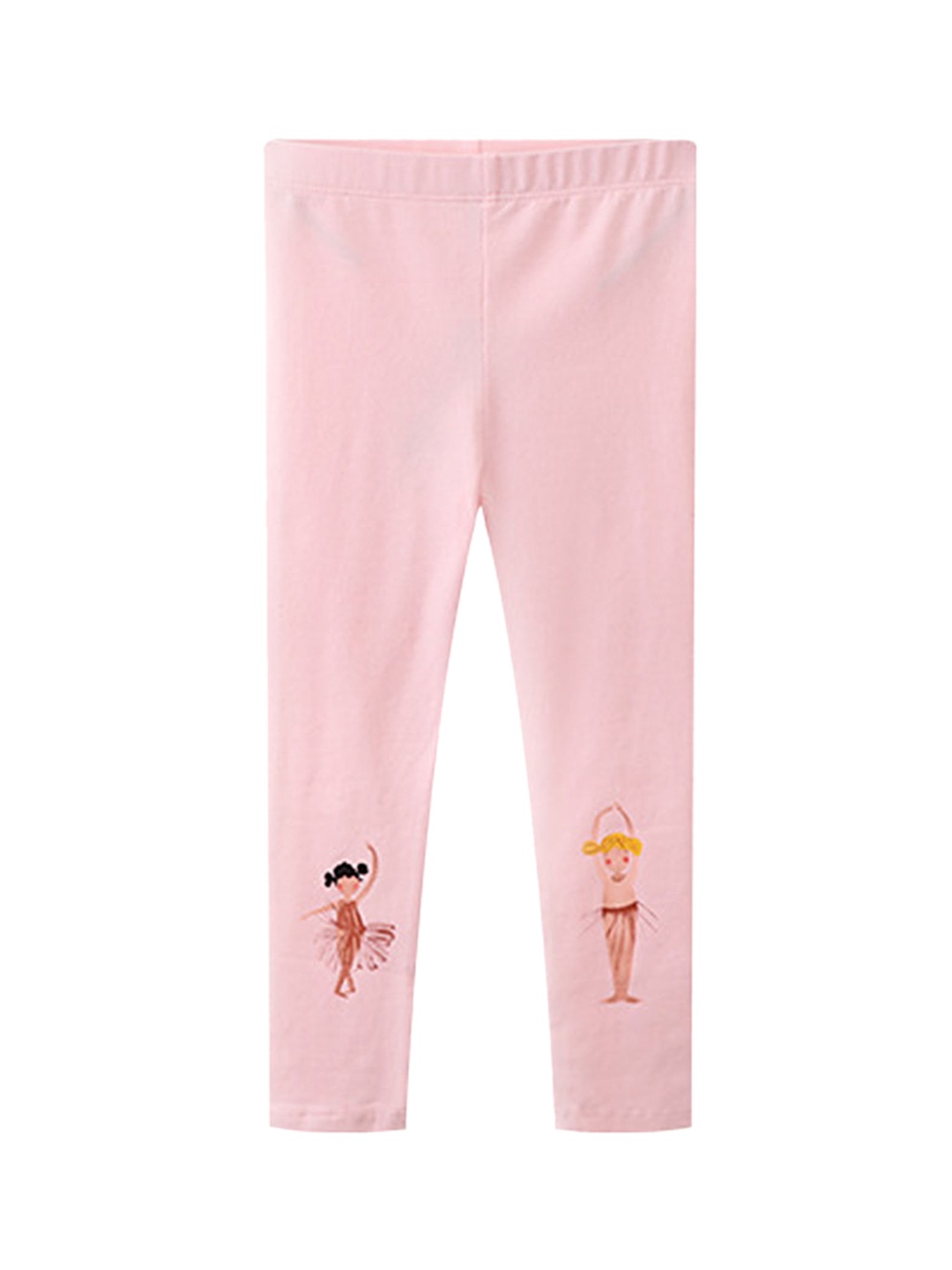 

LULU & SKY Girls Printed Mid Rise Ankle Length Leggings, Pink