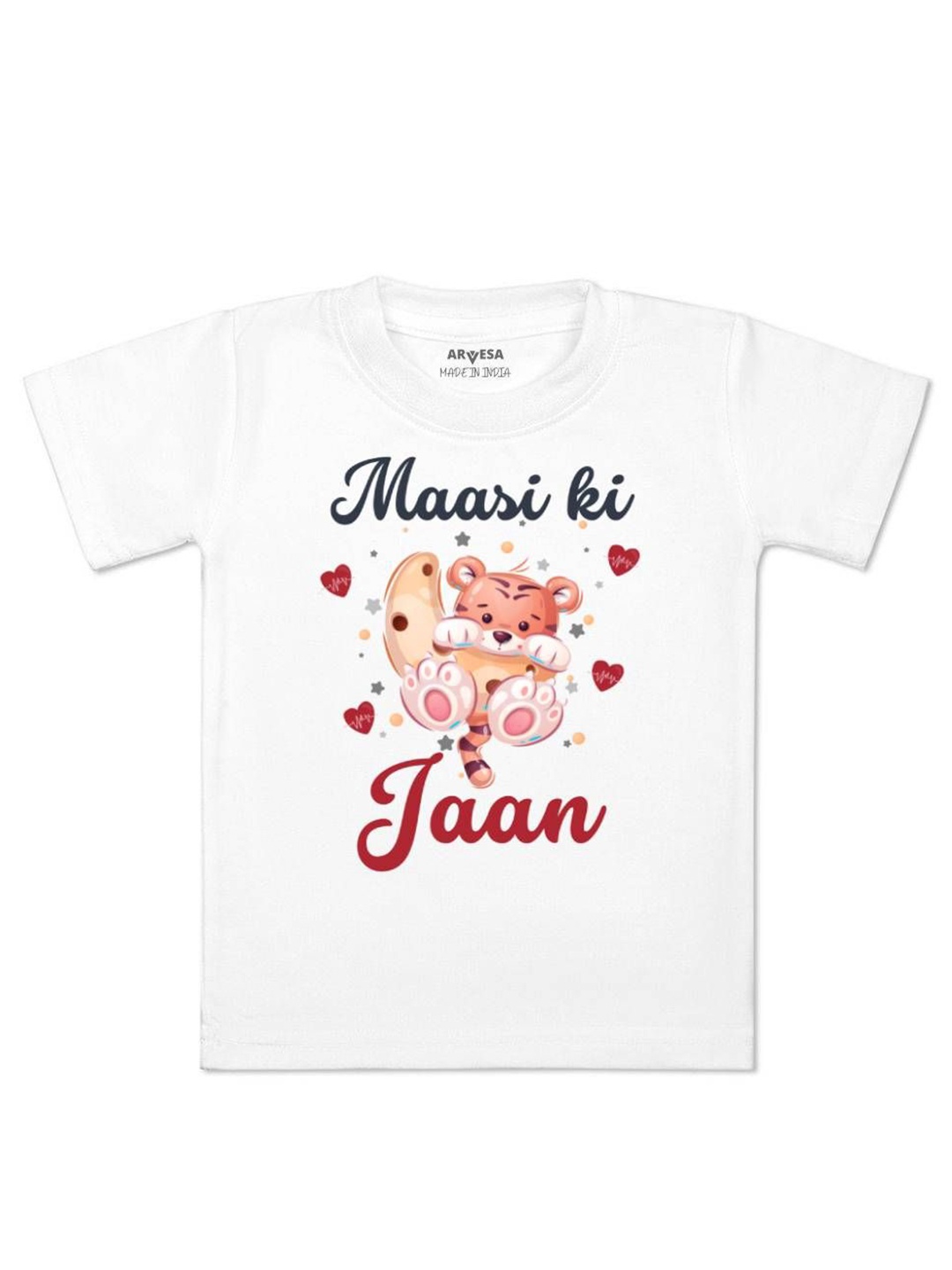 

Arvesa Kids Maasi Ki Jaan Printed Tshirt, White