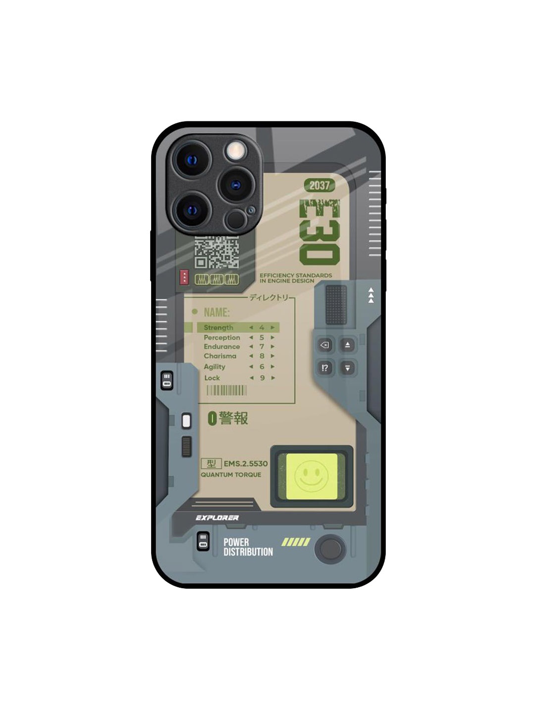 

QRIOH Typography Printed iPhone 12 Pro Max Back Case Mobile Accessories, Grey