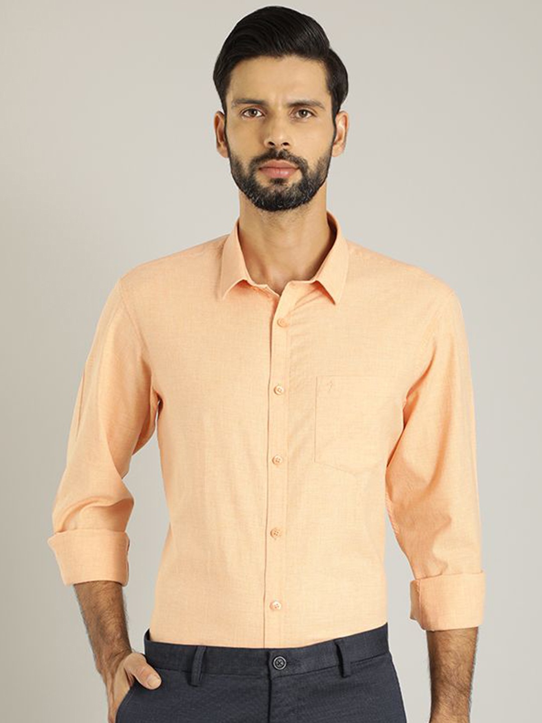 

Indian Terrain Men Slim Fit Opaque Casual Shirt, Yellow