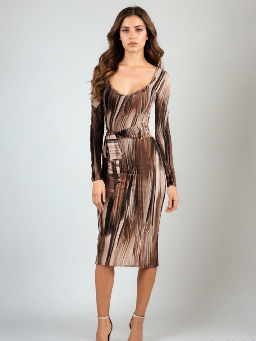 

PRIZO Animal Off-Shoulder Bodycon Dress, Multi