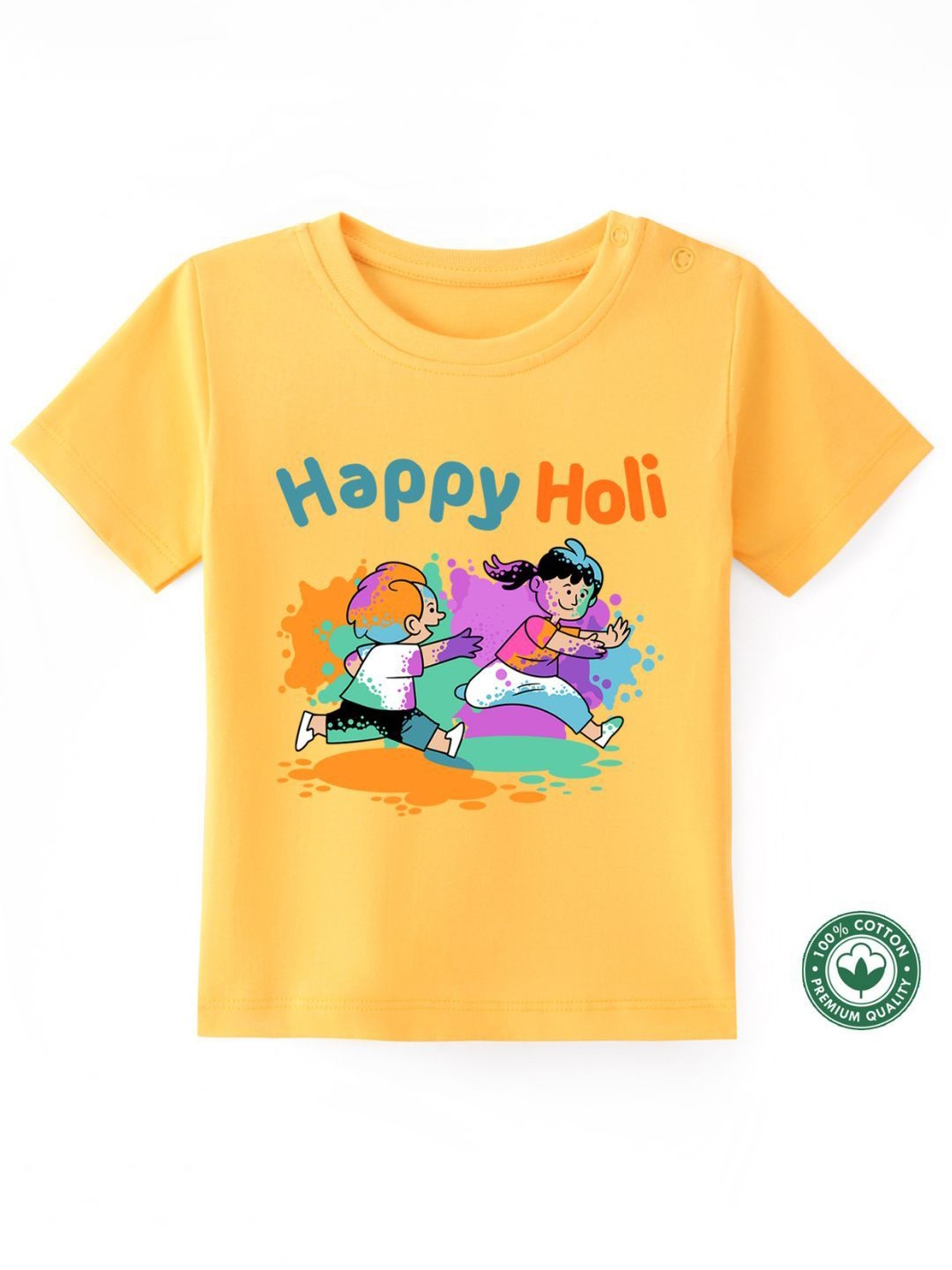 

BLUSHES Kids Printed T-shirt, Yellow