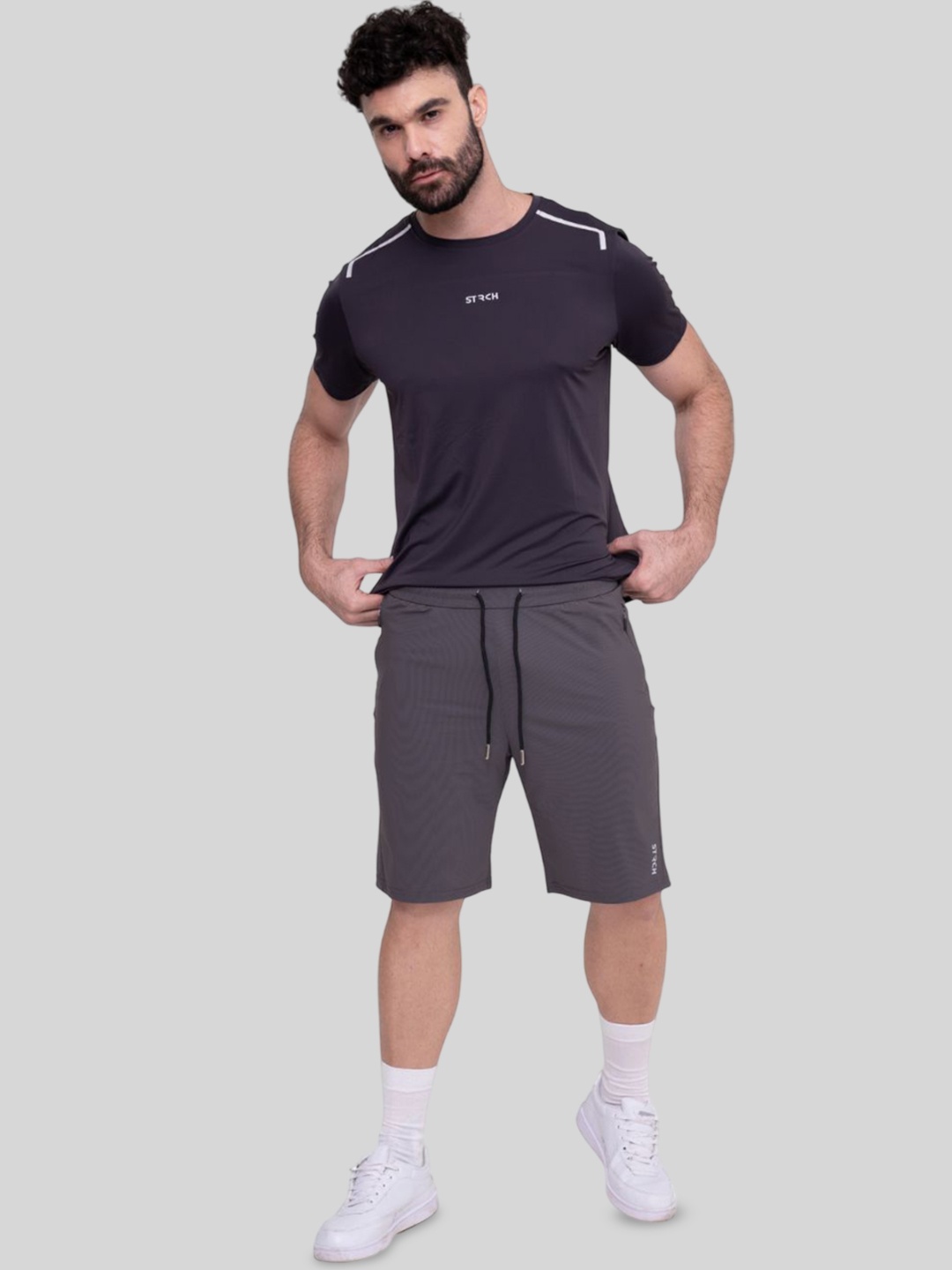 

STRCH Men Outdoor Shorts, Grey