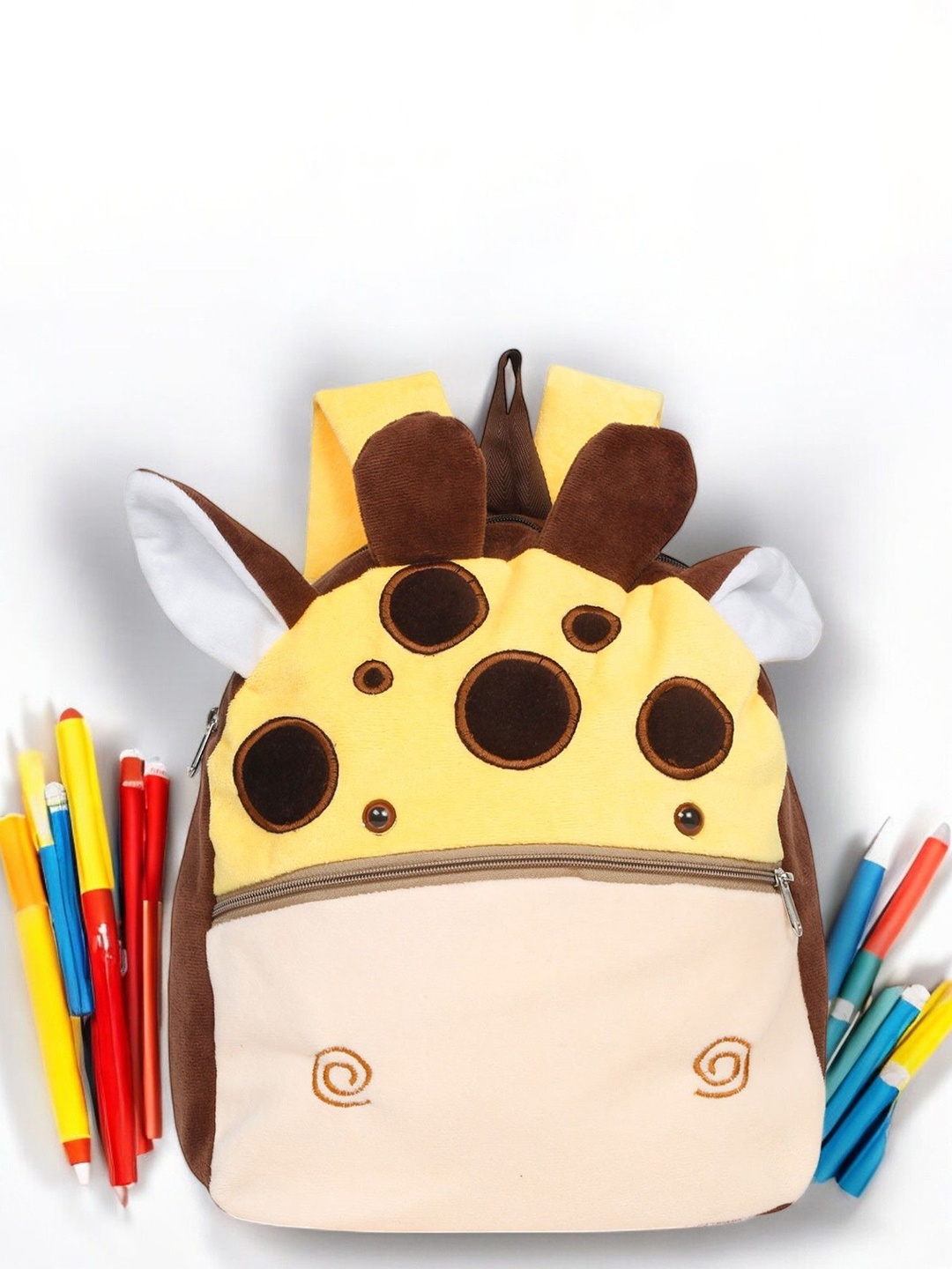 

LITTLE GINNIE Kids Giraffe Backpack, Yellow