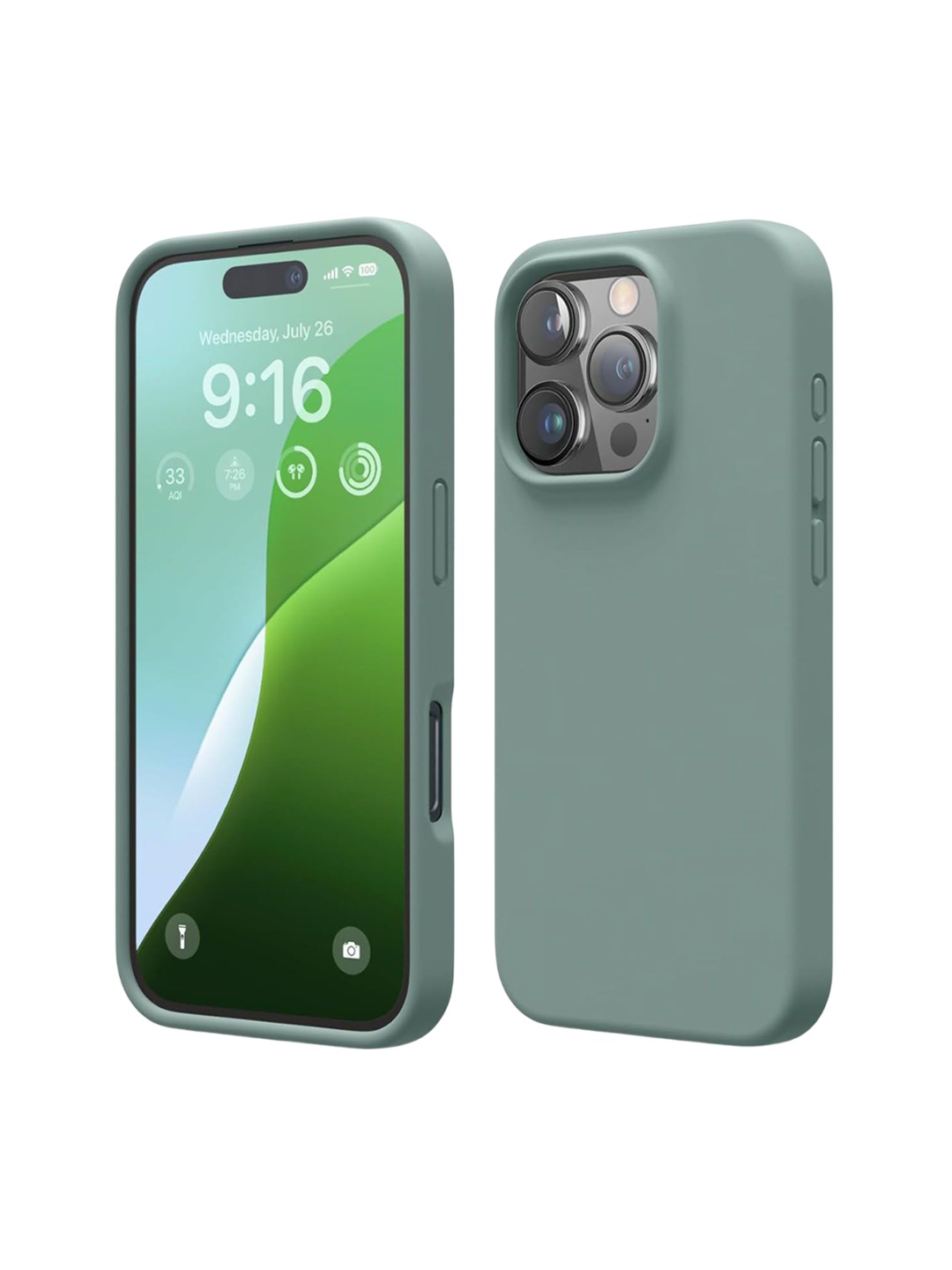 

LIRAMARK Solid iPhone 16 Plus Back Case, Green