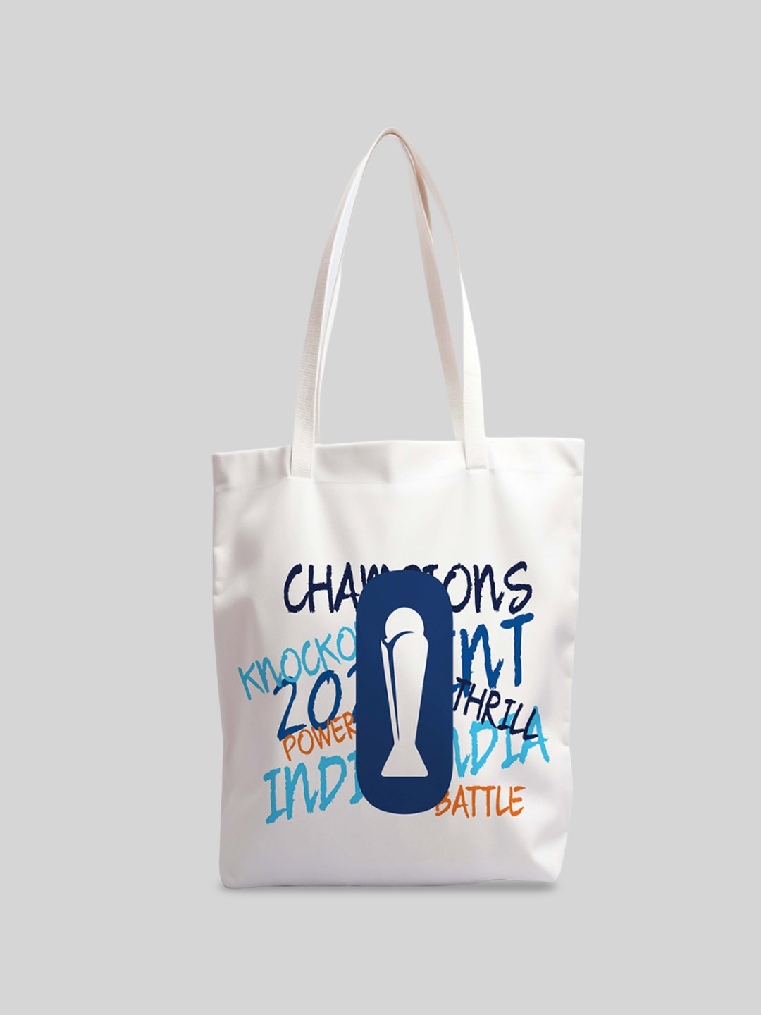 

FanCode Printed Bucket Tote Bag with Fringed, Blue